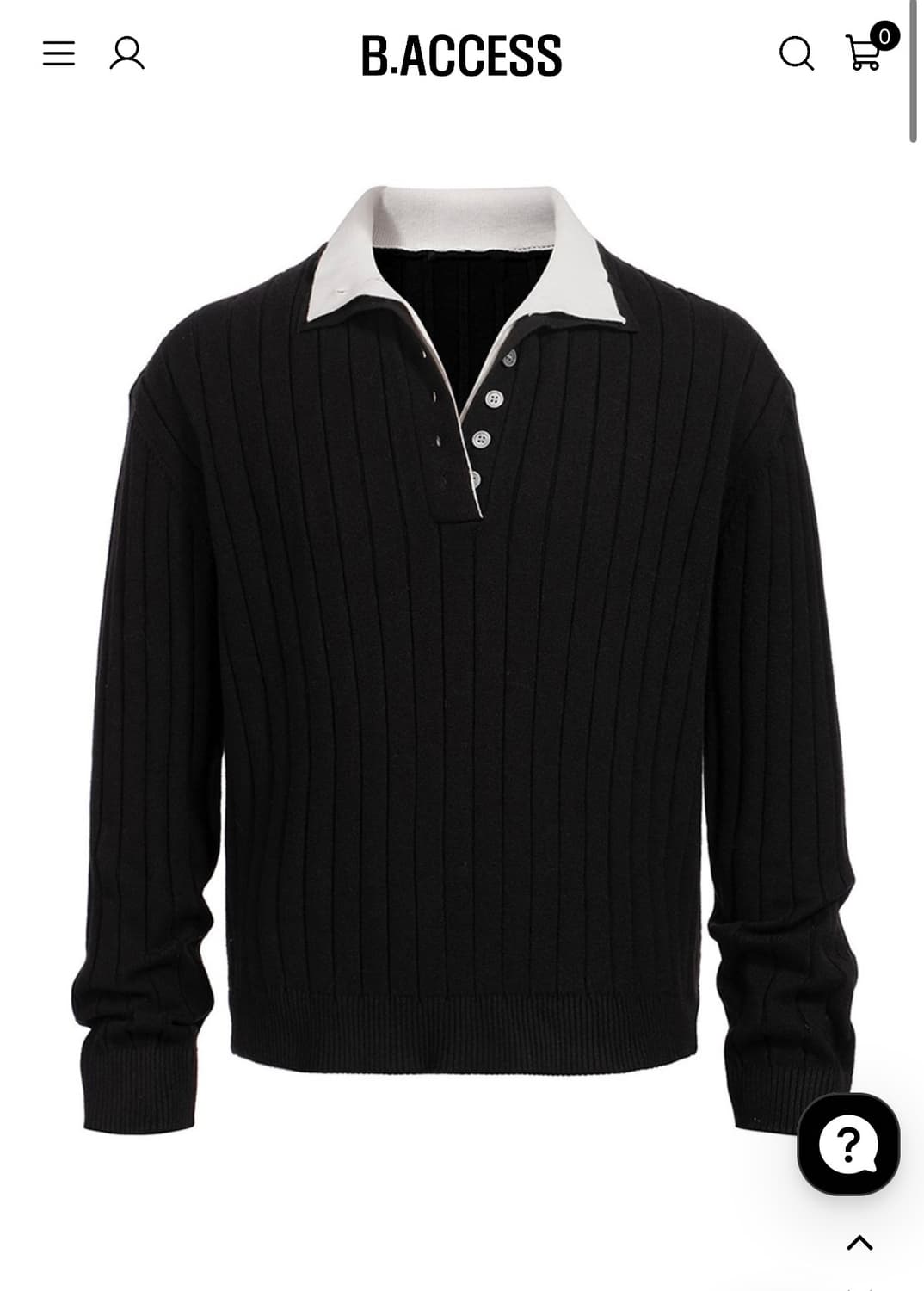 비엑세스 검정 카라 니트 Double Neckline Two-Way Kn 상품이미지1