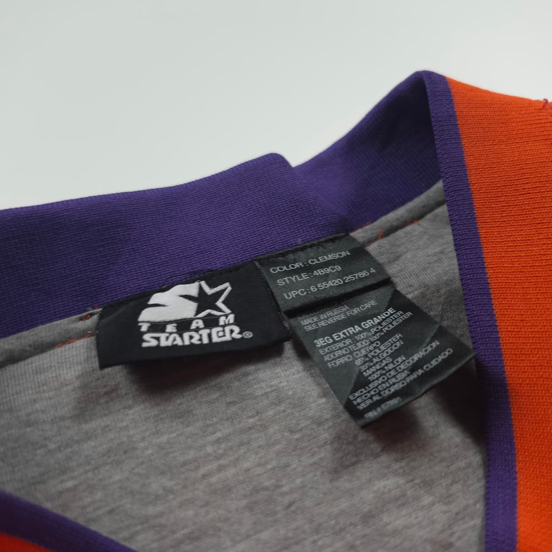 90s 스타터 클렘슨 컬리지 바시티 웜업 상품이미지6