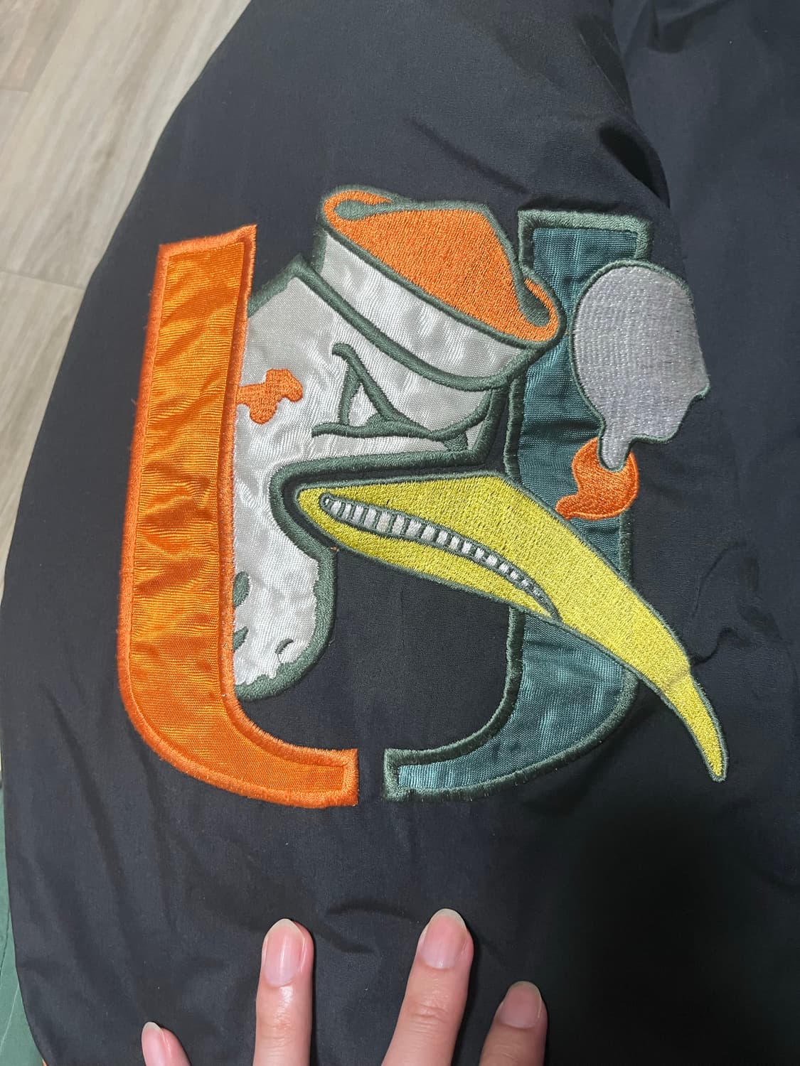 90s 빈티지 프로 플레이어 마이애미 허리케인즈 윈드브레이커 자켓 xl 상품이미지2