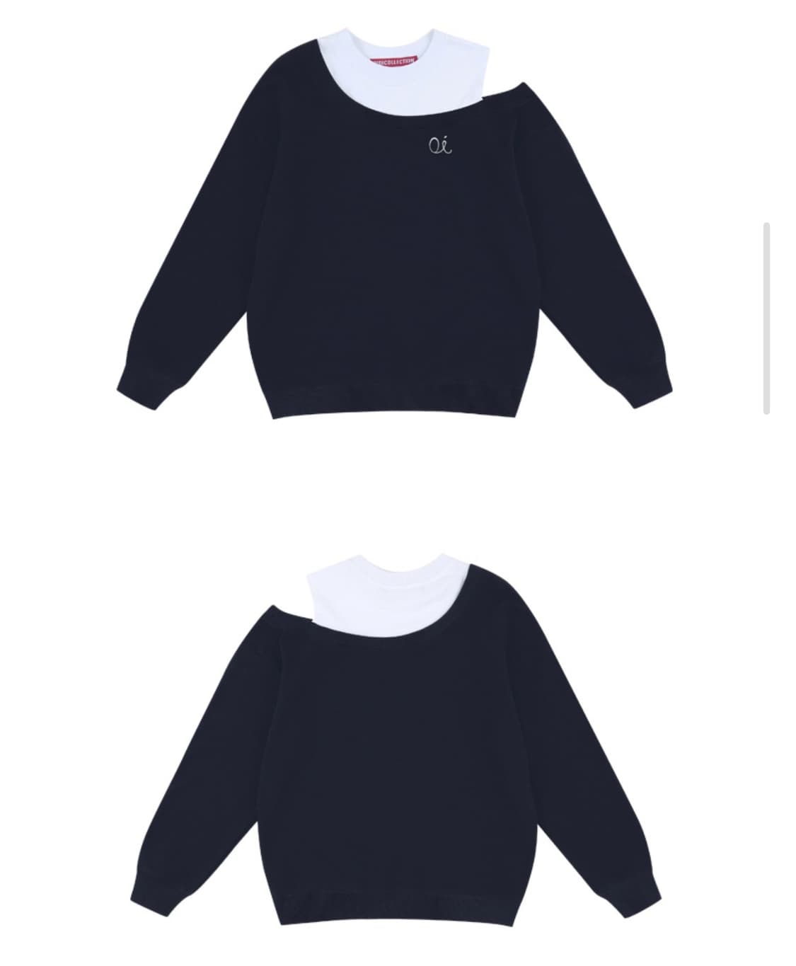 오아이오아이 컬렉션 레이어드 오프숄더 맨투맨 상품이미지8