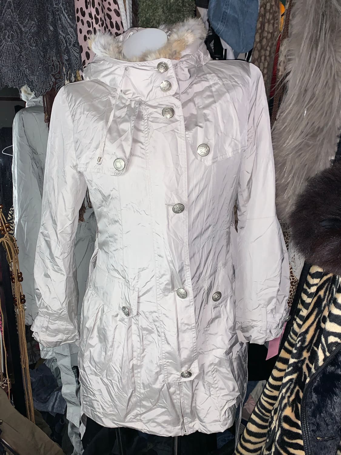 y2k 버튼 퍼 자켓 상품이미지2