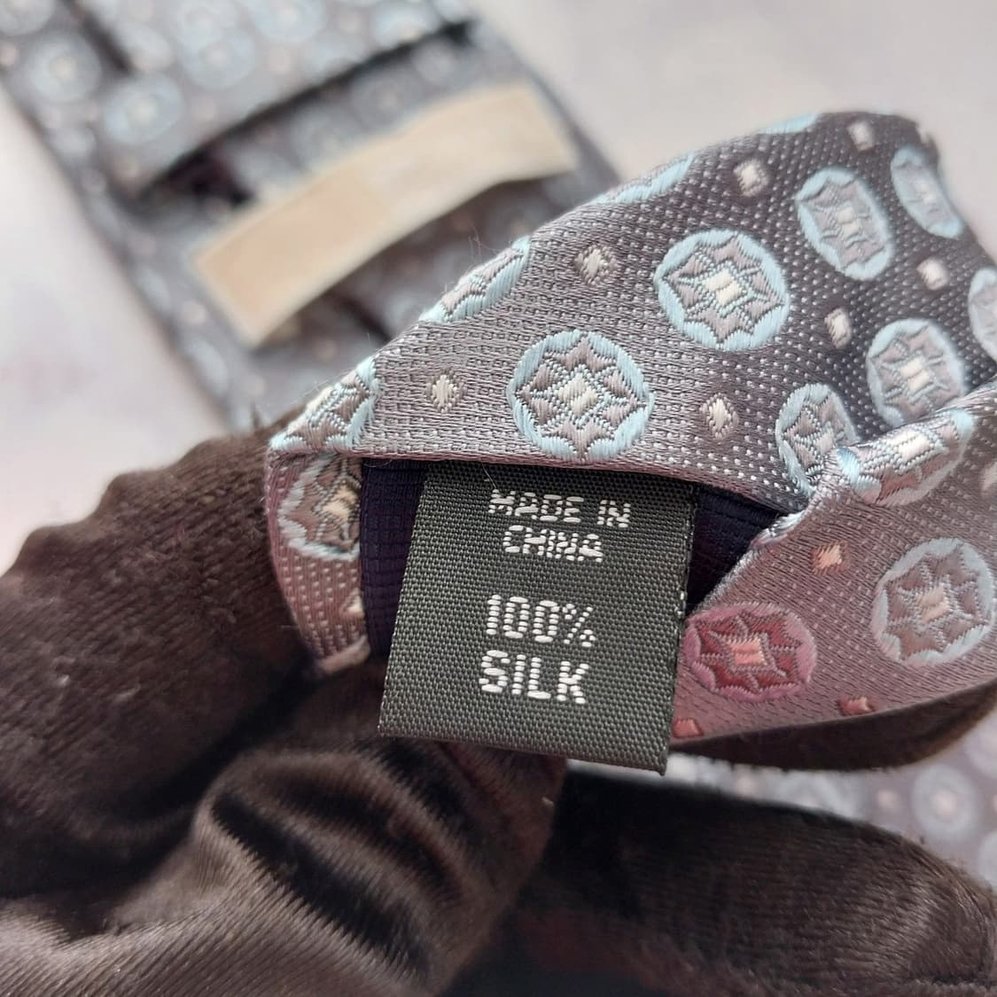 마이클코어스 실크 그레이 패턴 넥타이 8.3cm A+등급 K2129 상품이미지6