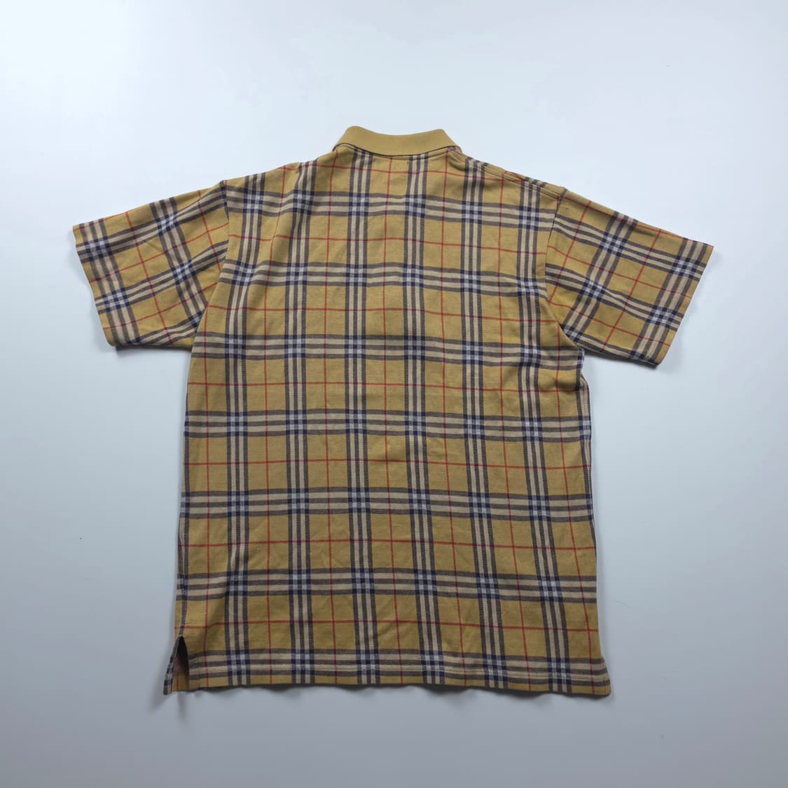 버버리 아카이브 베이지 노바체크 피케이 타셔츠 (M) 상품이미지2