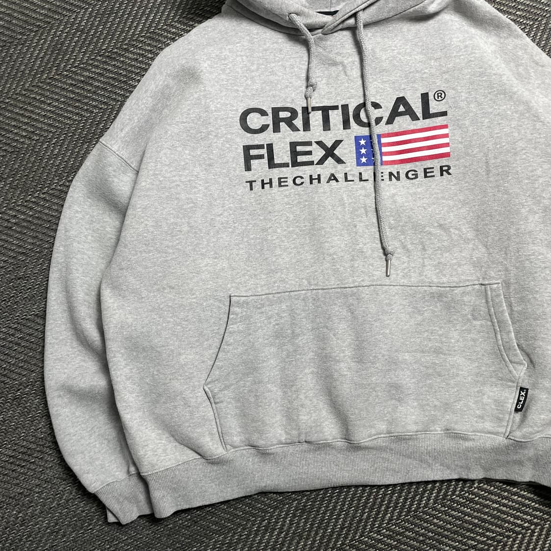 크리티컬플렉스 USA 성조기 빅로고 박시핏 후드 티셔츠y 5337 상품이미지4