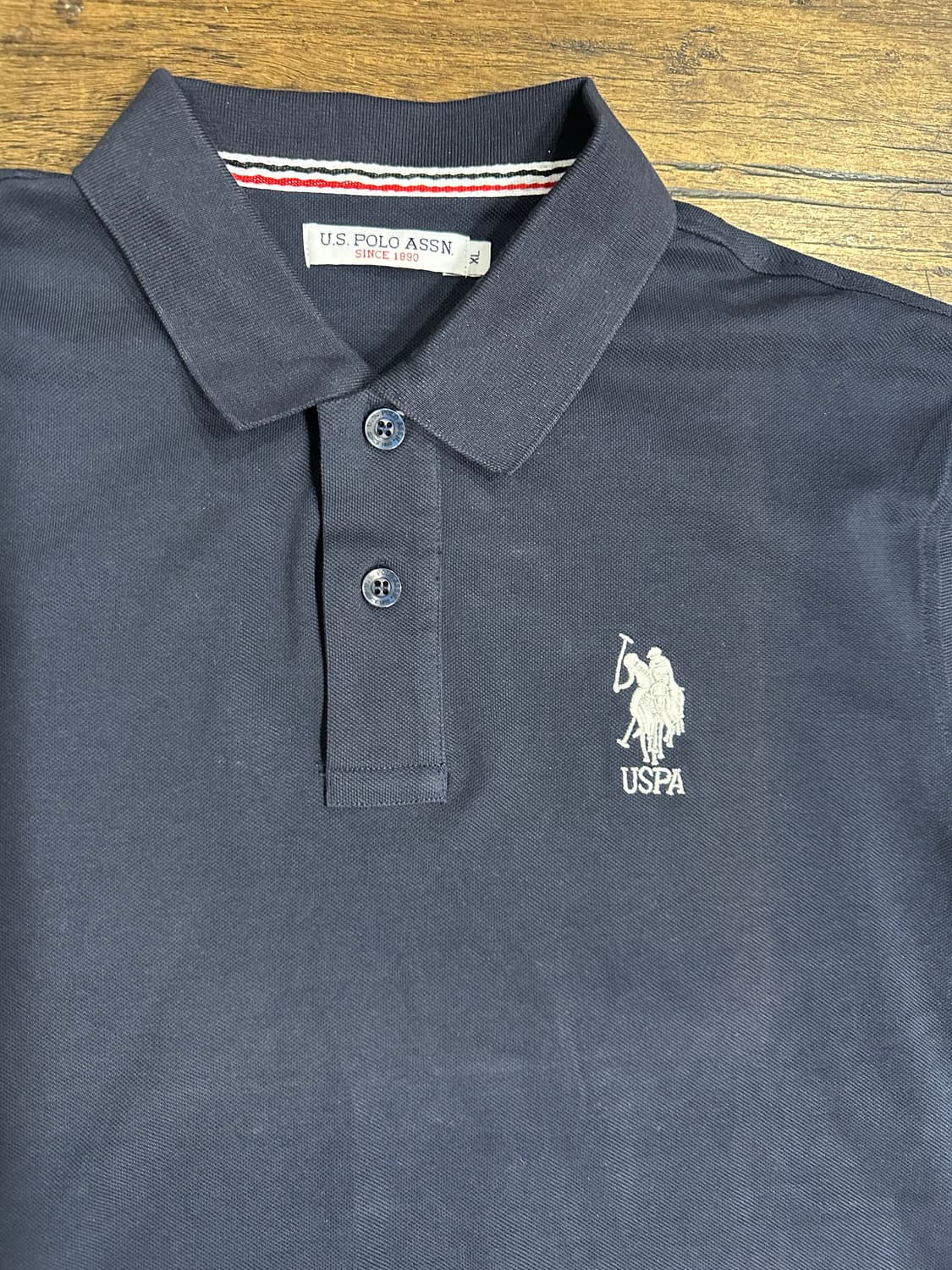 US폴로협회(U.S. POLO ASSN.) 네이비 로고 반팔 카라티 상품이미지2