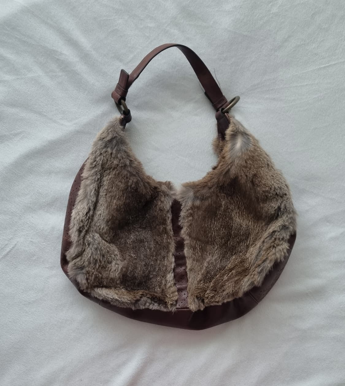 빈티지 모리걸 하구미 퍼 숄더백 상품이미지1