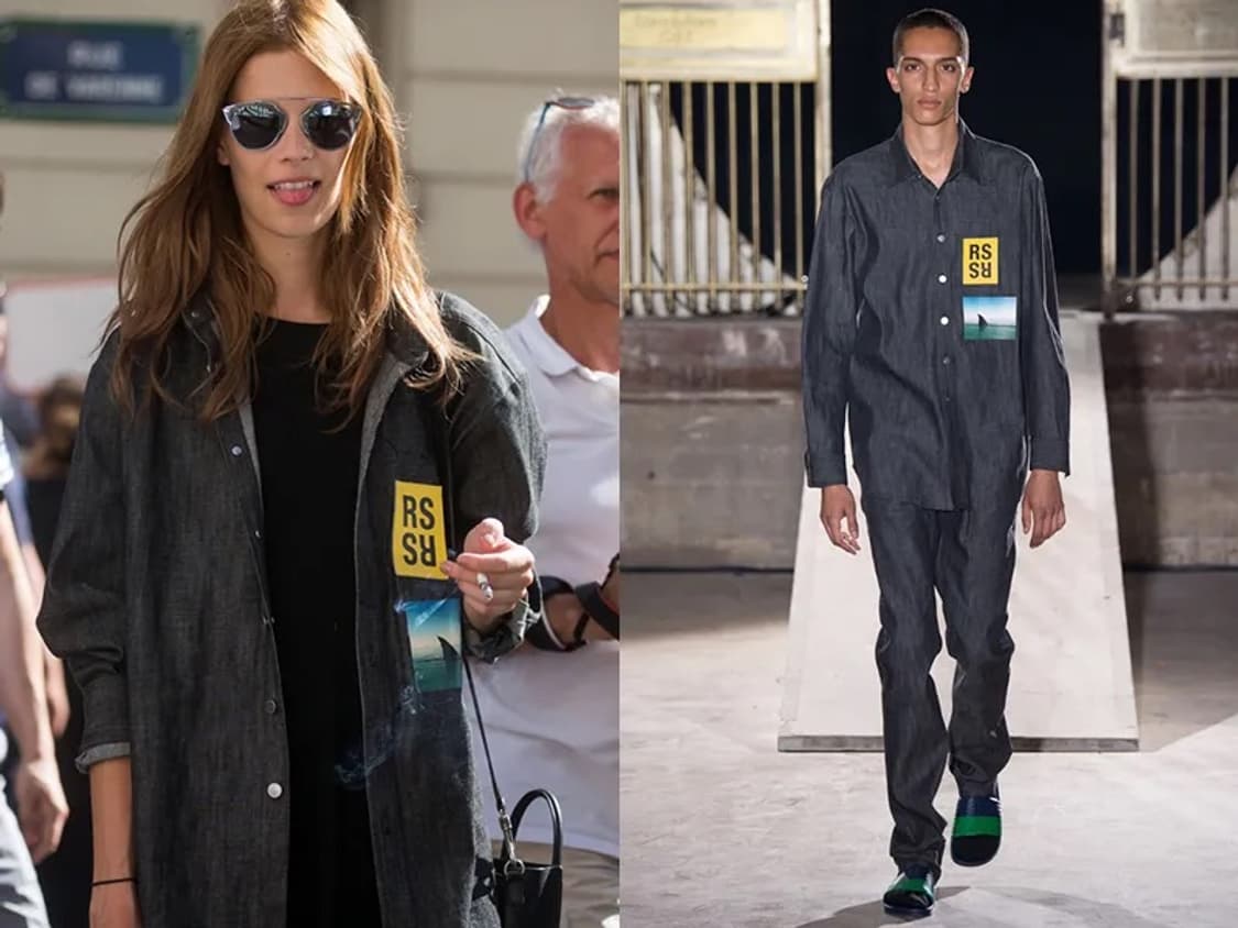 SS15 raf simons patch/shark denim shirt 상품이미지7