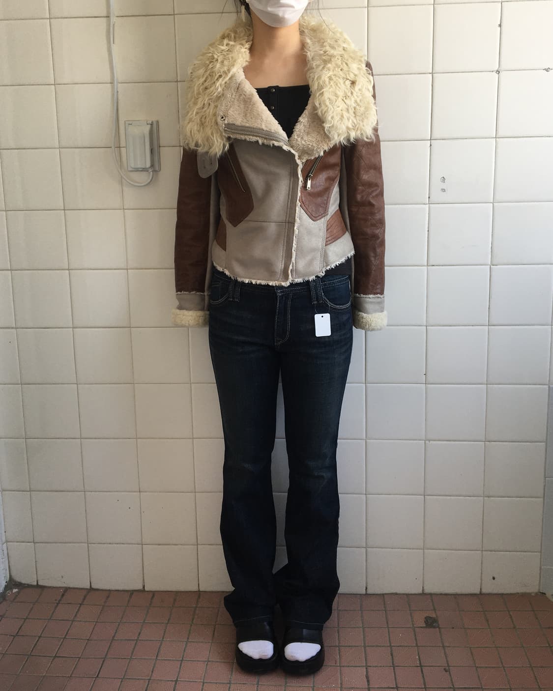 Lamb fur layered leather jacket 상품이미지1