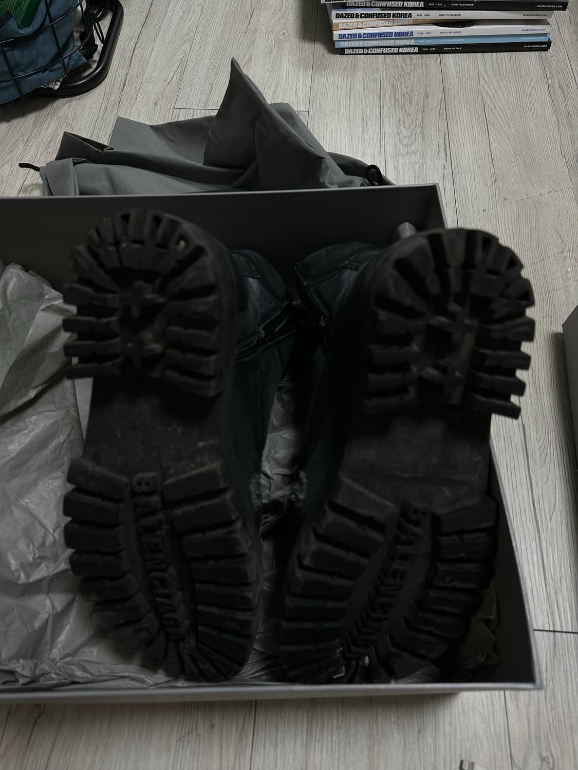 (Size:41) 발렌시아가 스트라이크 부츠 블랙 상품이미지4