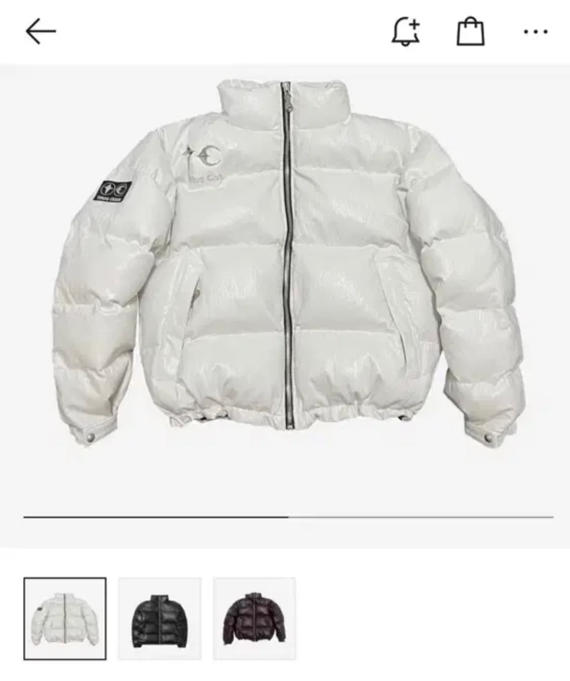 떠그클럽 패딩 화이트1사이즈 상품이미지1