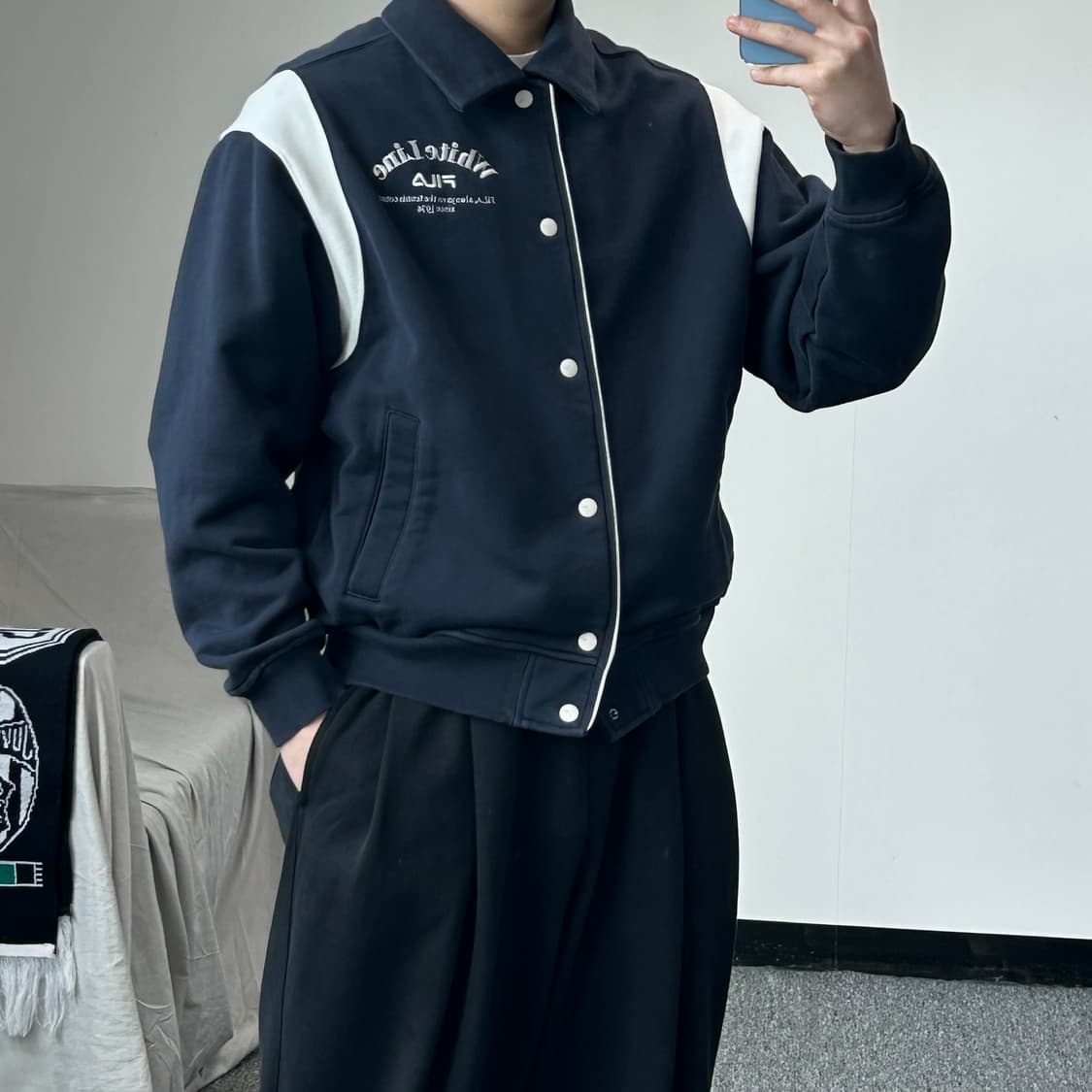 휠라 네이비 테니스 스타디움 자켓 상품이미지10