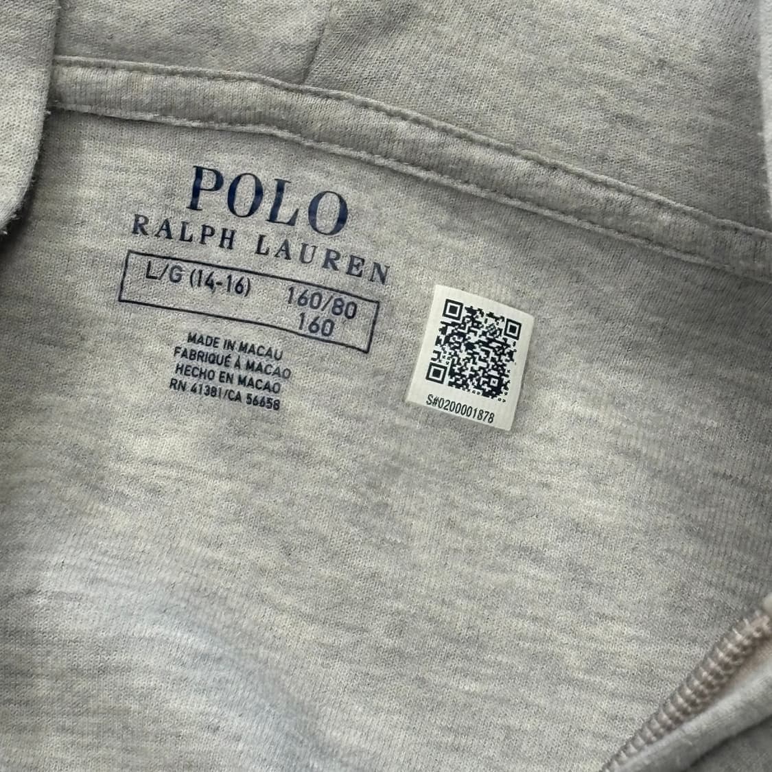 L 폴로랄프로렌 여성용 그레이 후드집업 상품이미지4