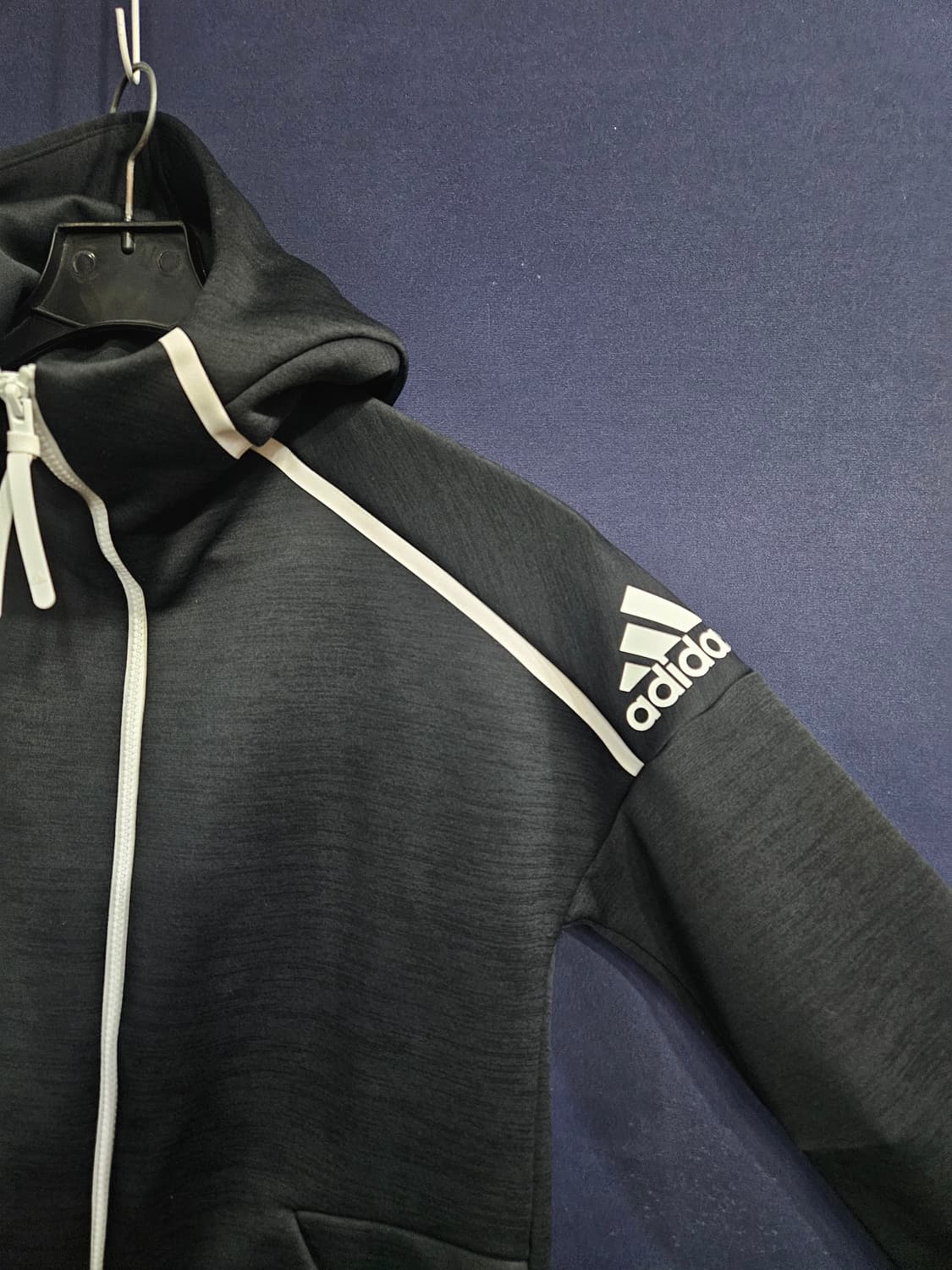 아디다스 블랙차콜 남성 슬림핏 95 후드집업  상품이미지4