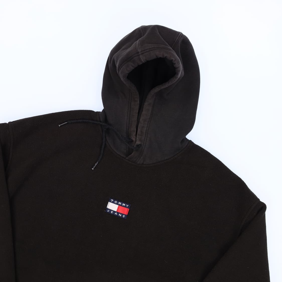 [L] 타미힐피거 진스 빈티지 센터로고 플리스 기모 후드티 3847 상품이미지3