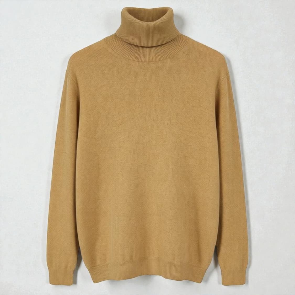 100)더니트컴퍼니 캐시미어100% 터틀넥 니트 베이지 상품이미지1