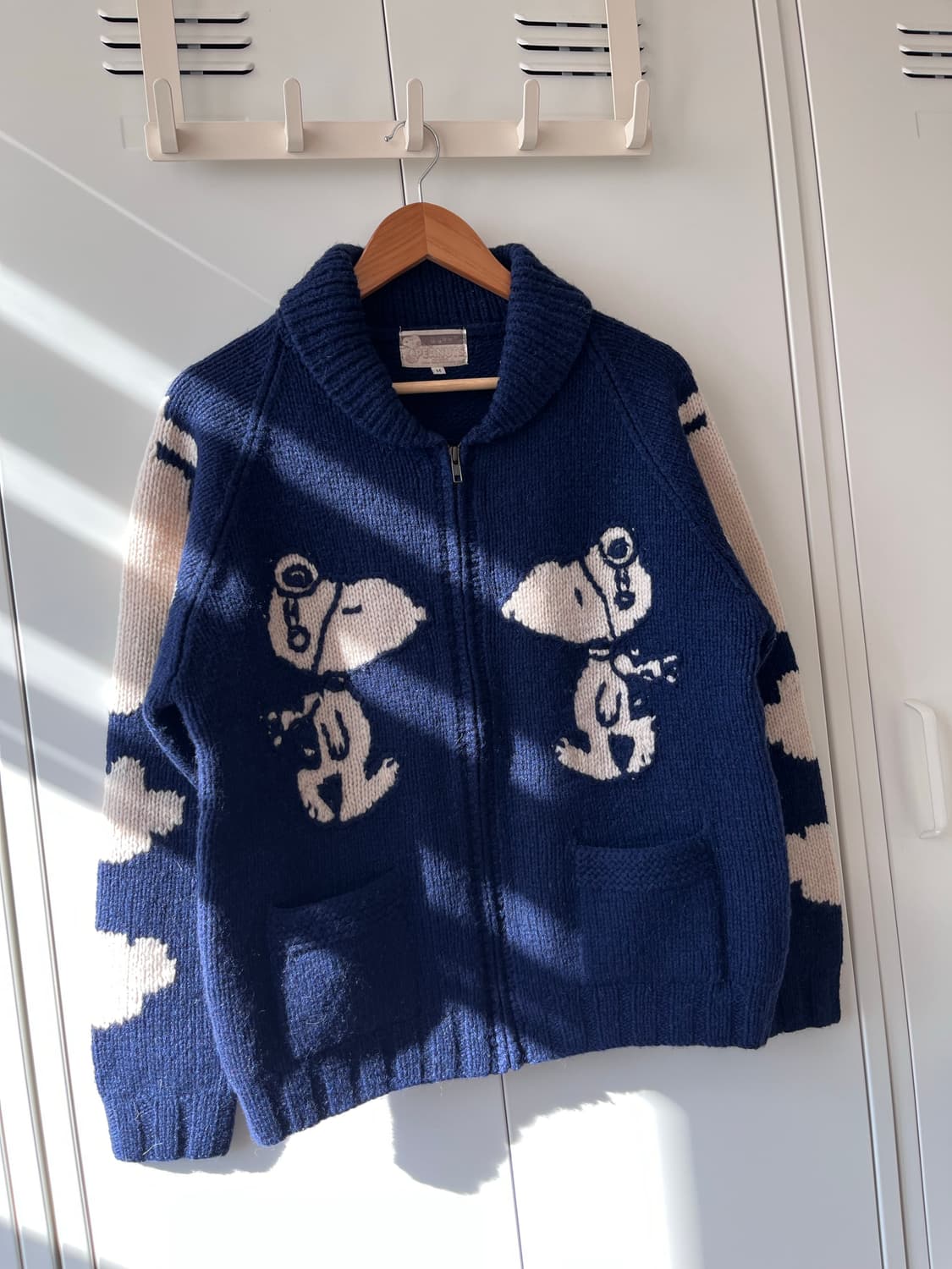 (Rare) Peanuts 피너츠 스누피 울 코위찬 집업 상품이미지2