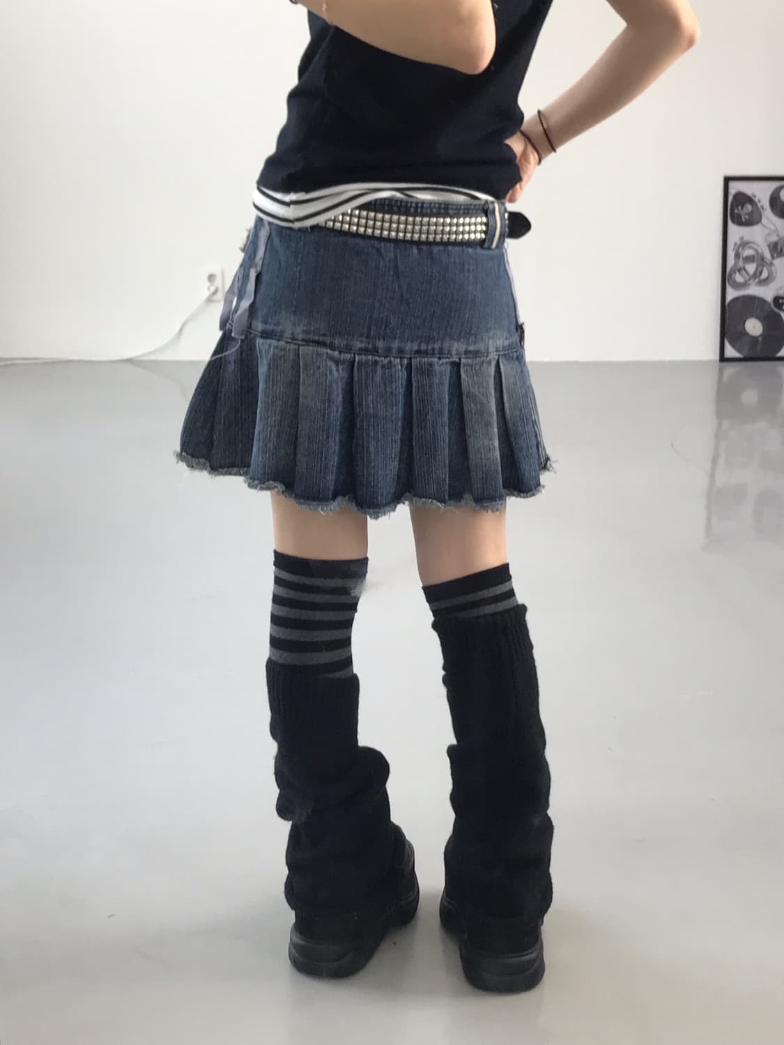 angus Y2k Denim Detail Mini Skirts 상품이미지4