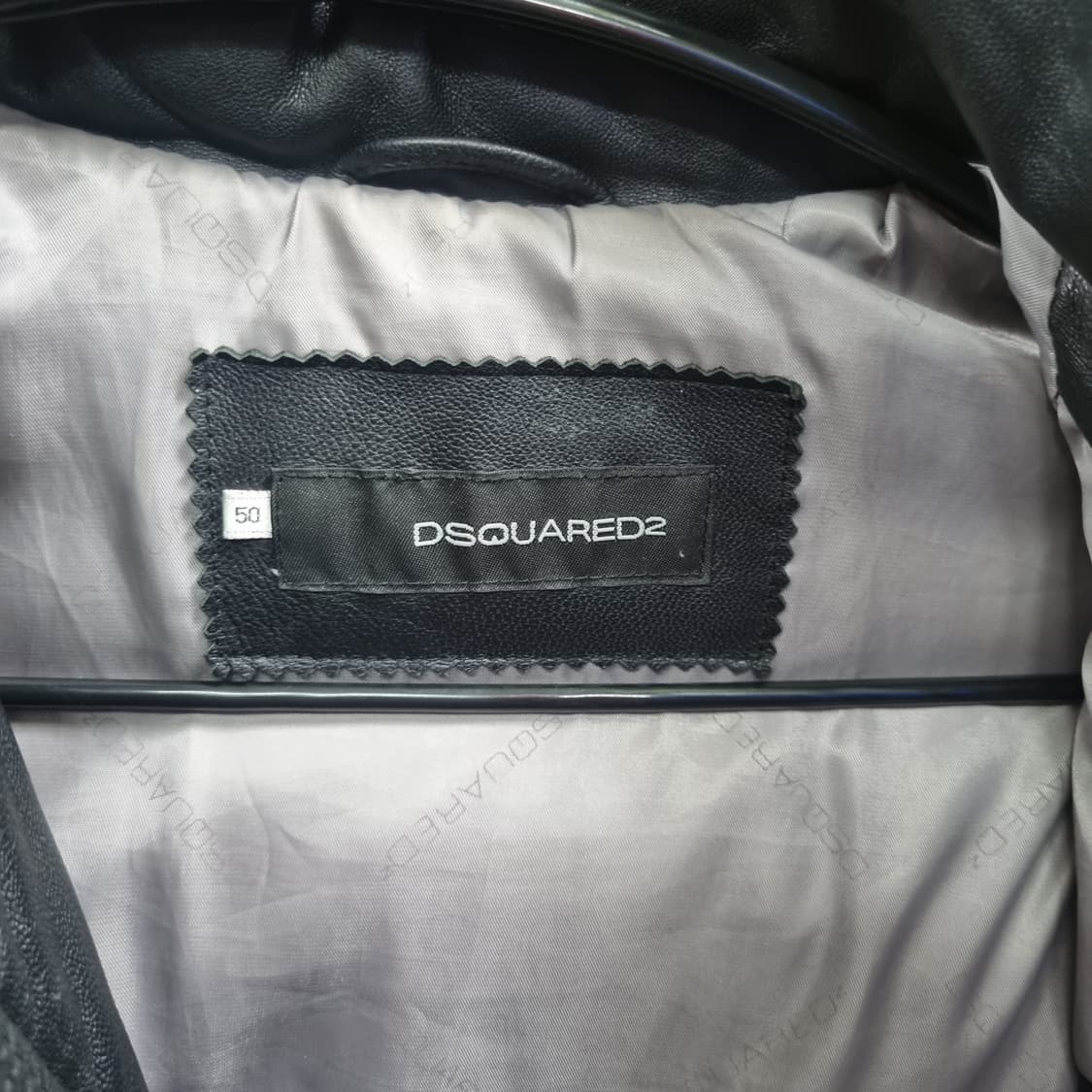 디스퀘어드2 블랙 가죽 패딩 상품이미지6