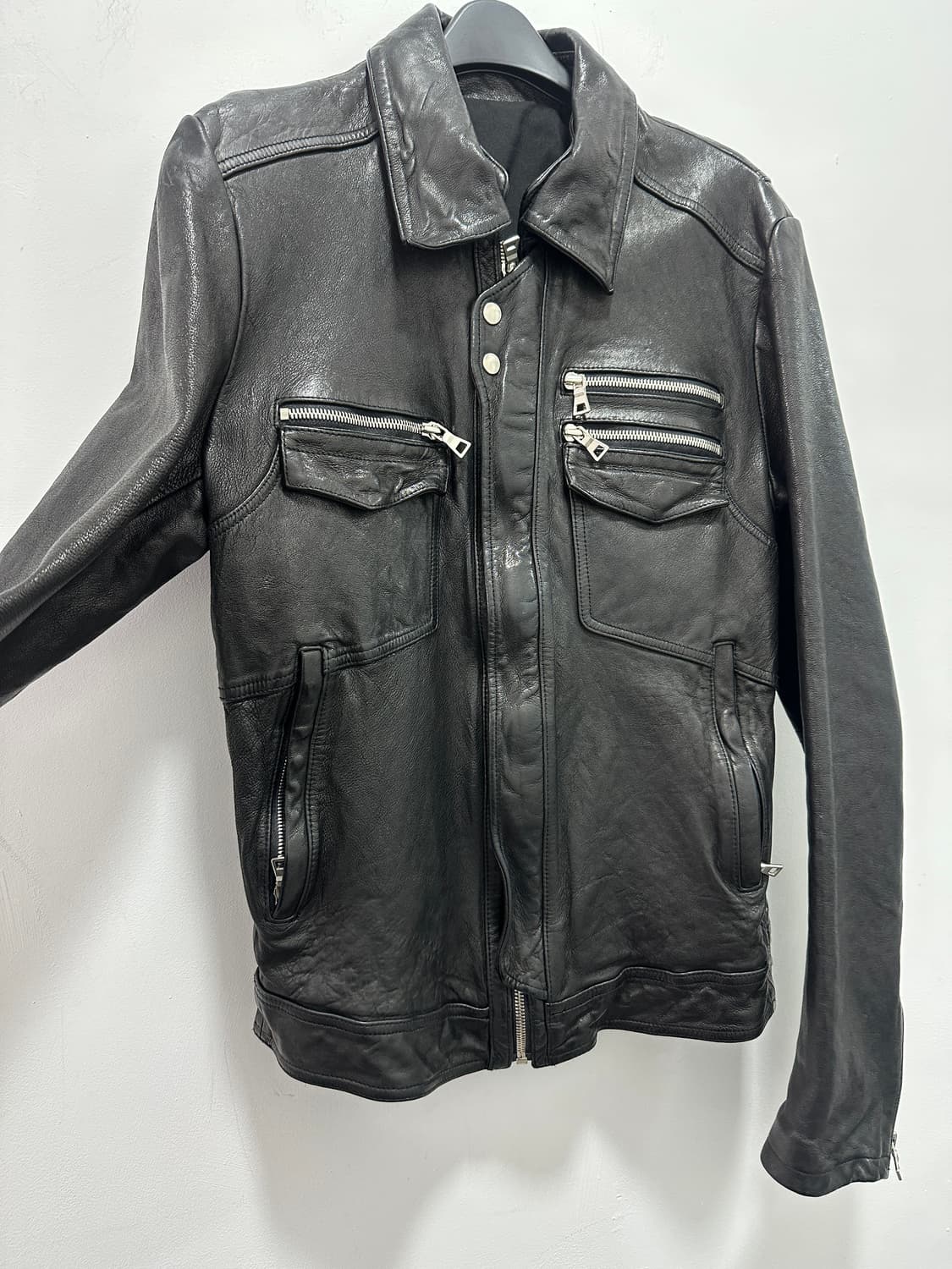 ITALY sheepskin gimmick multi zipper lea 상품이미지7