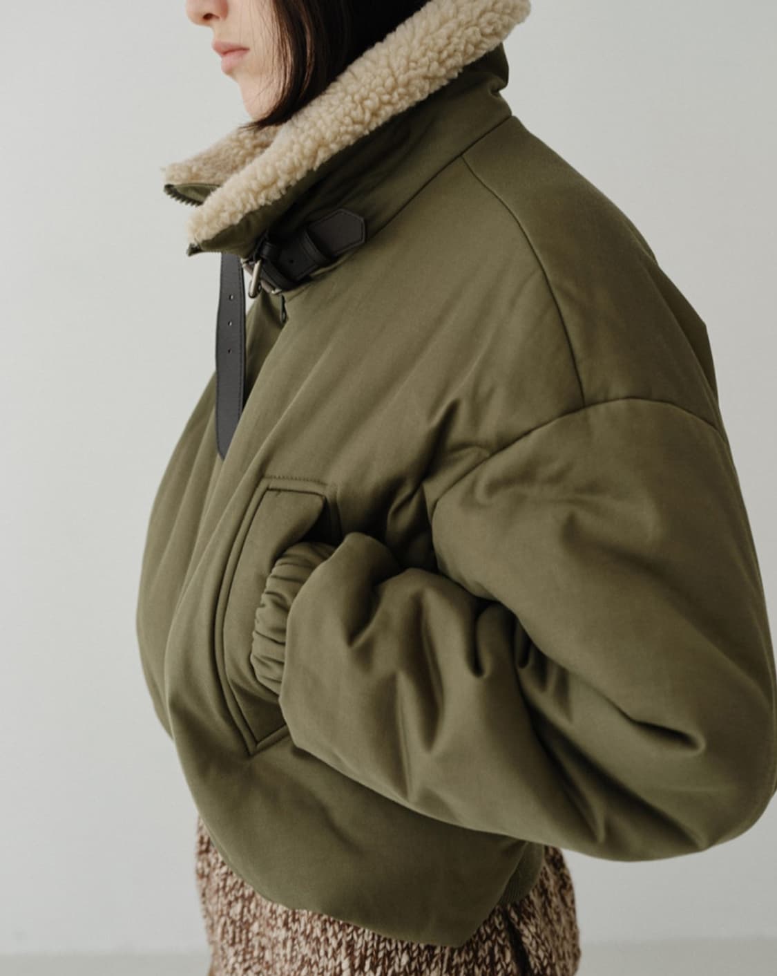 R2W 킹슬리 레더 버클 자켓 점퍼 블루종 상품이미지3