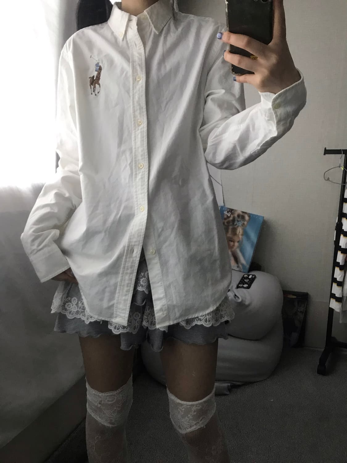 폴로 화이트 빅포니 셔츠 상품이미지3
