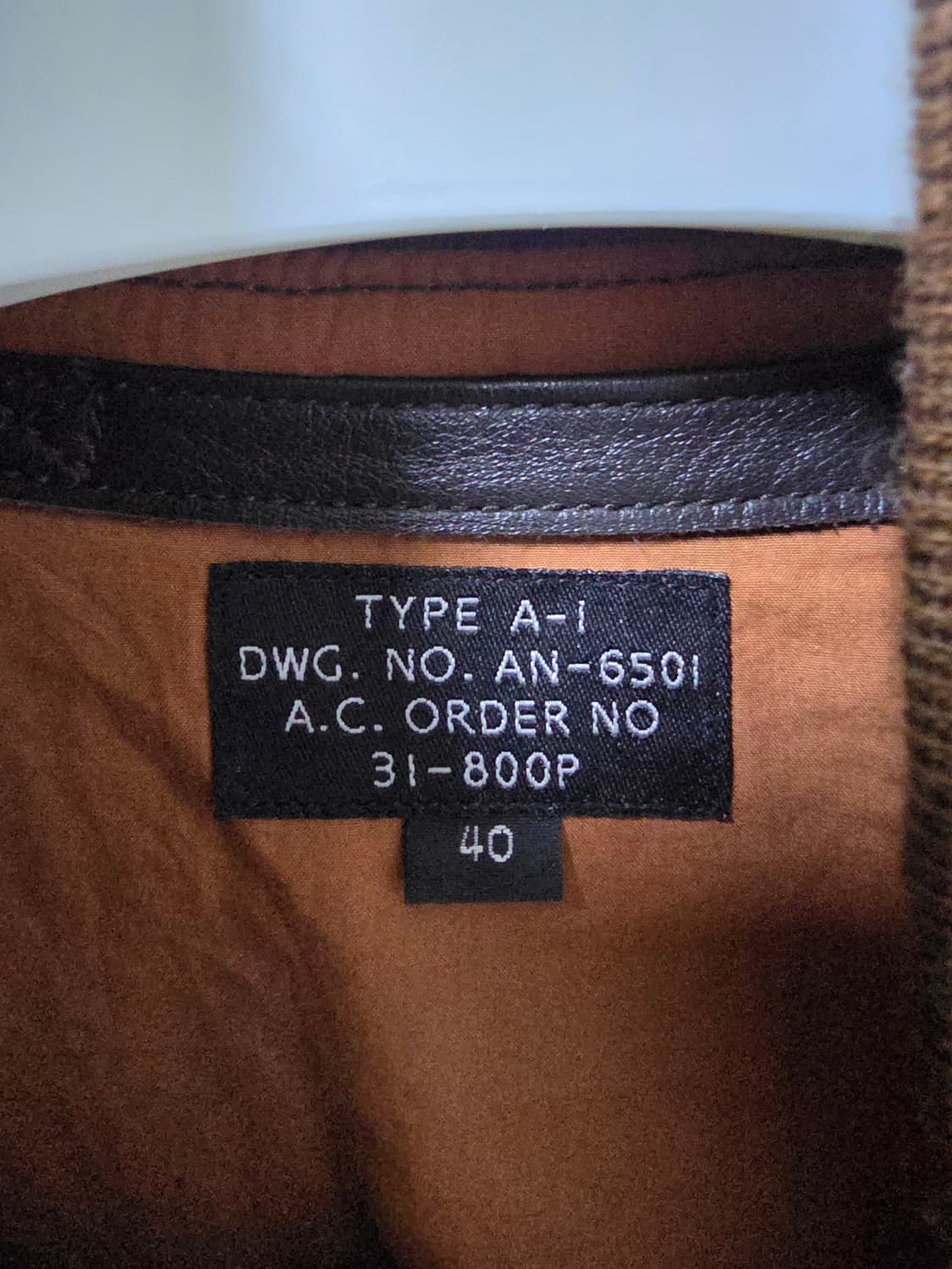 아카펠라클로딩 A-1 자켓 스티어하이드 lot.554 40사이즈 상품이미지3