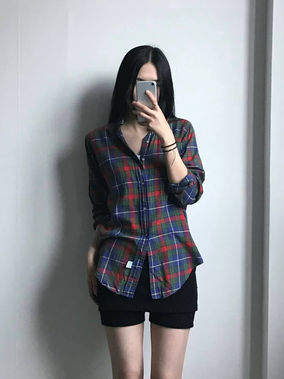 폴로 랄프로렌 자수로고 체크 셔츠 상품이미지1