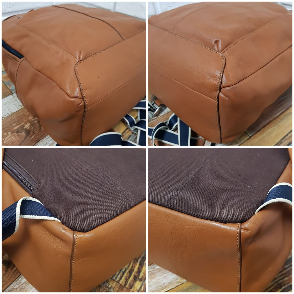 [정품] 코치 가죽 백팩 브라운 상품이미지7