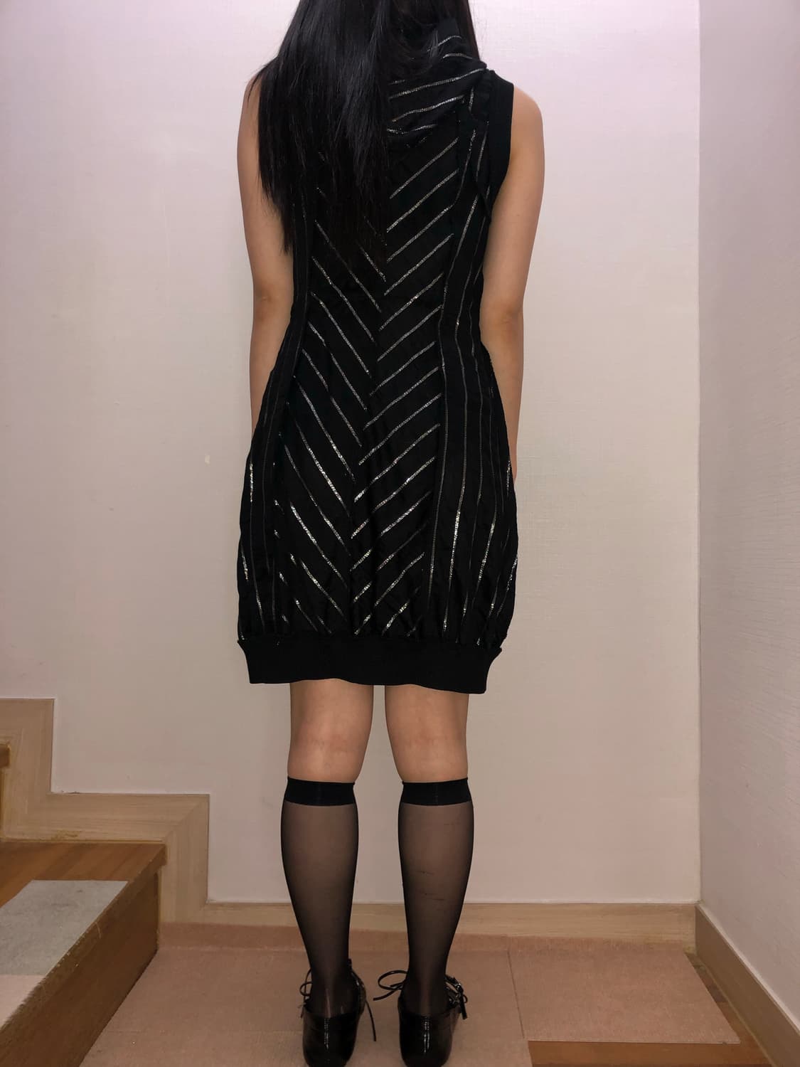 빈티지 블랙 레이스 펑크 원피스 상품이미지3