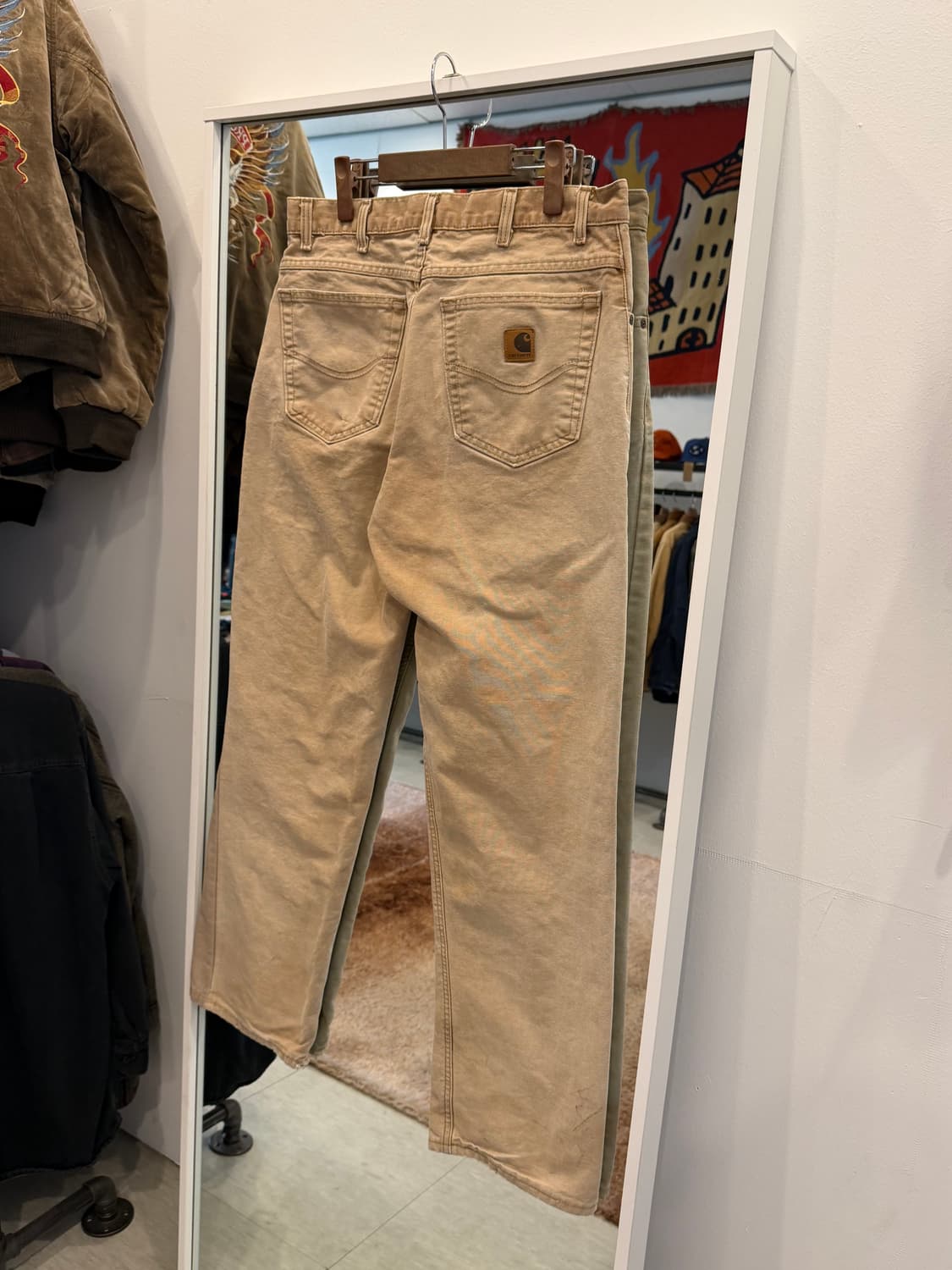 00s Carhartt 덕 캔버스 싱글니 워크 팬츠 (made USA) 상품이미지4