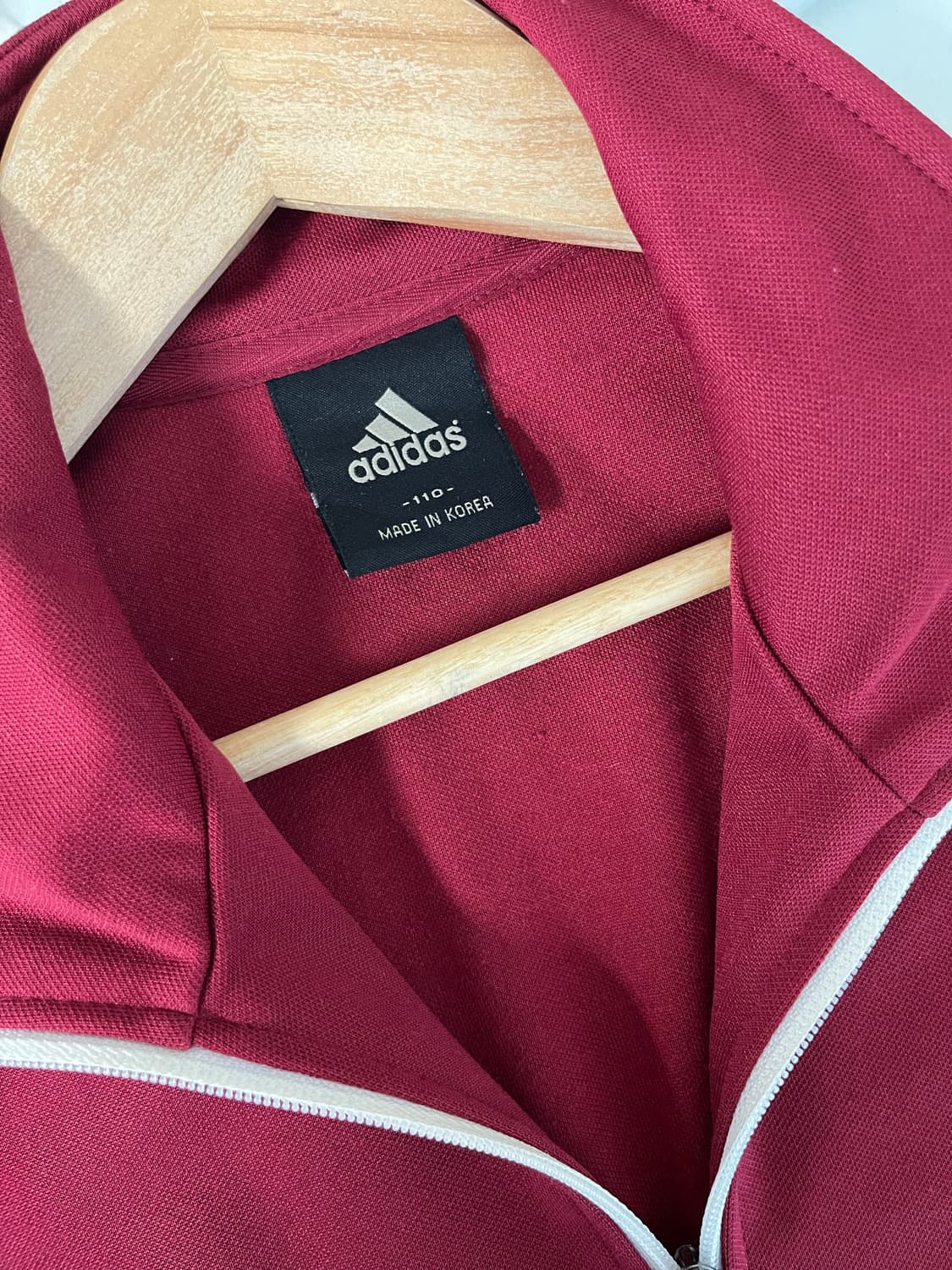 110)아디다스 대장 버건디 레드 져지 트레이닝 니트 트랙탑 상품이미지7