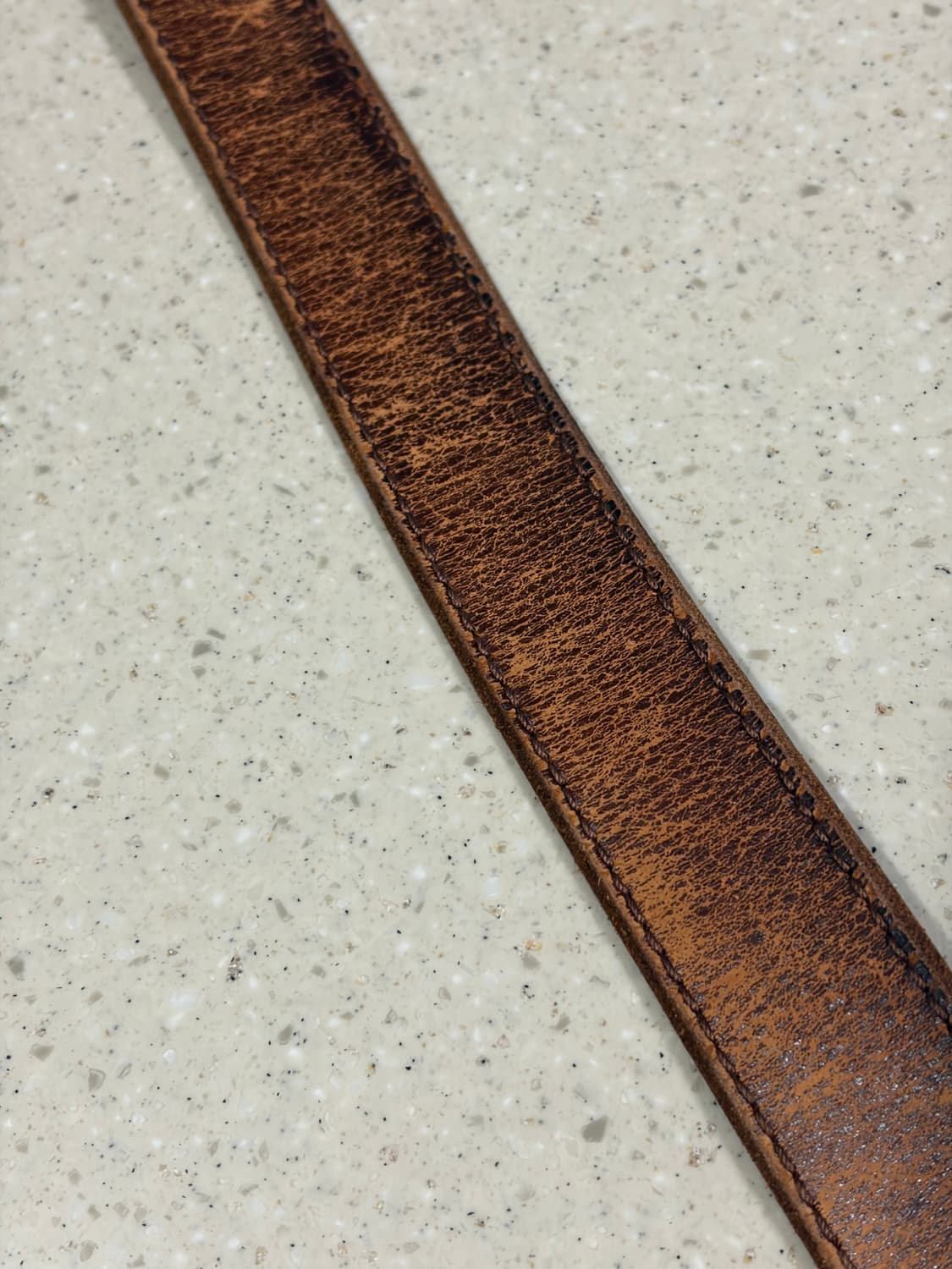 리얼레더 싱글핀 빈티지 클래식 벨트 / leather brown belt 상품이미지3