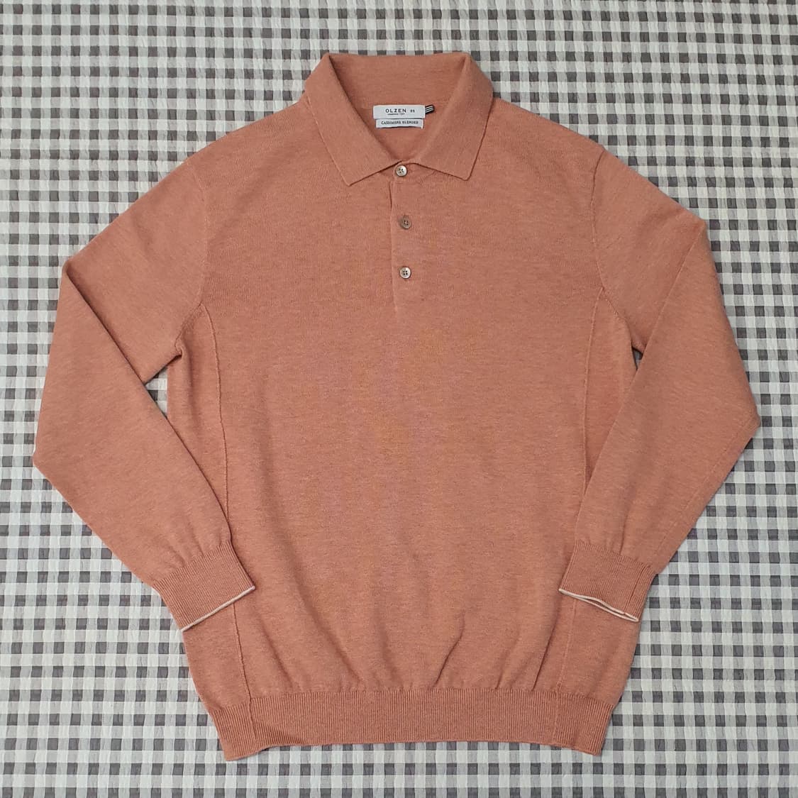 올젠 캐시미어 니트 카라티 남자95~100 상품이미지1