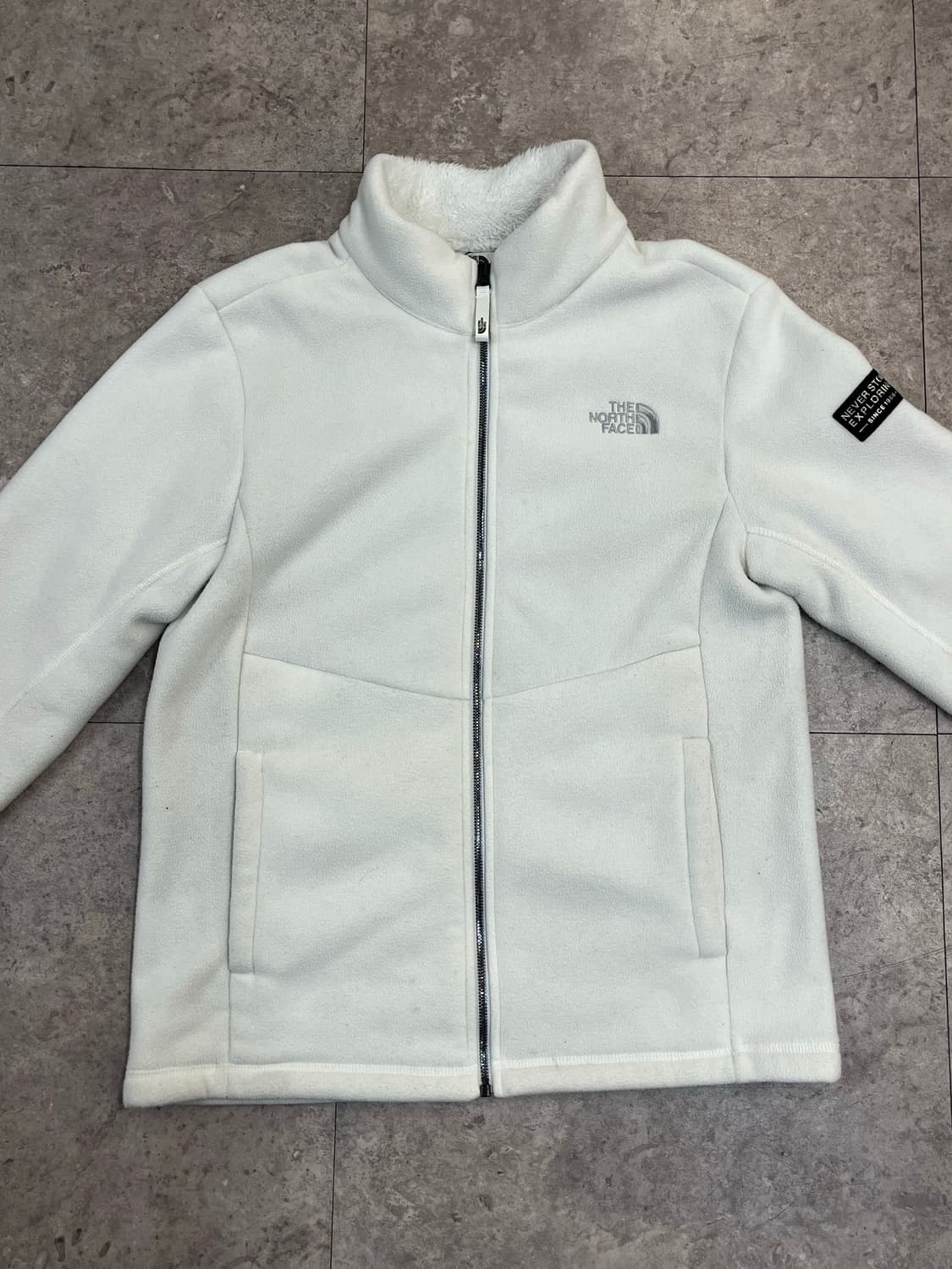 노스페이스 플리스 자켓 화이트 M(95) #csz3572 상품이미지5