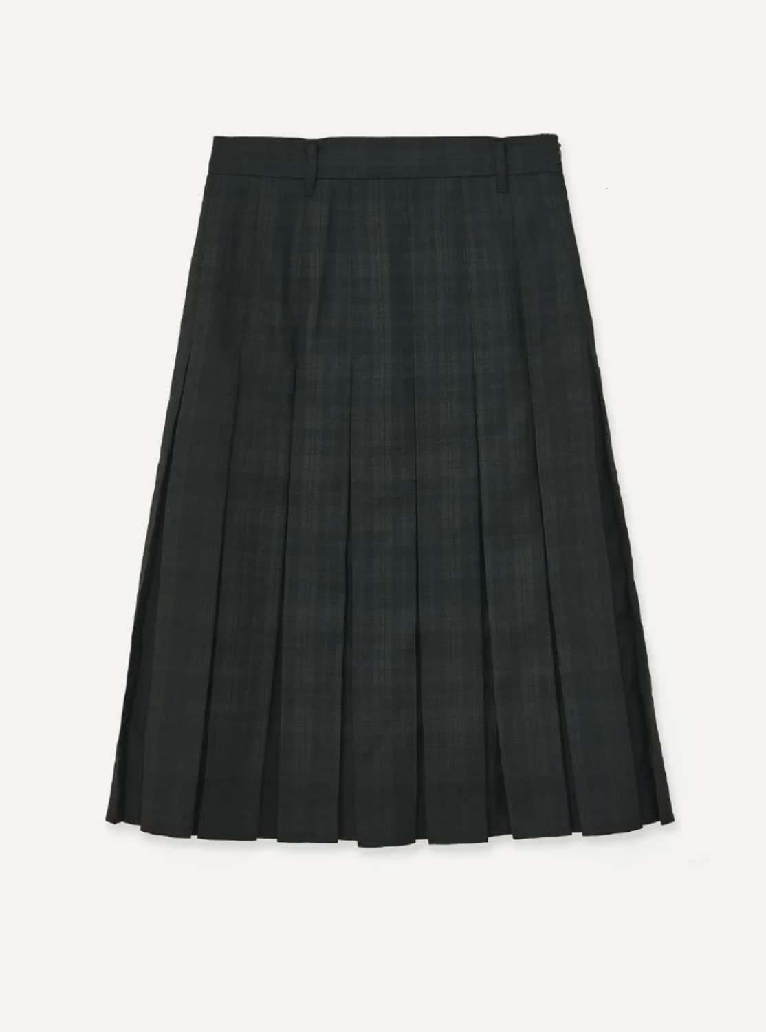 호와스 플리츠스커트 그린블랙 s 상품이미지2