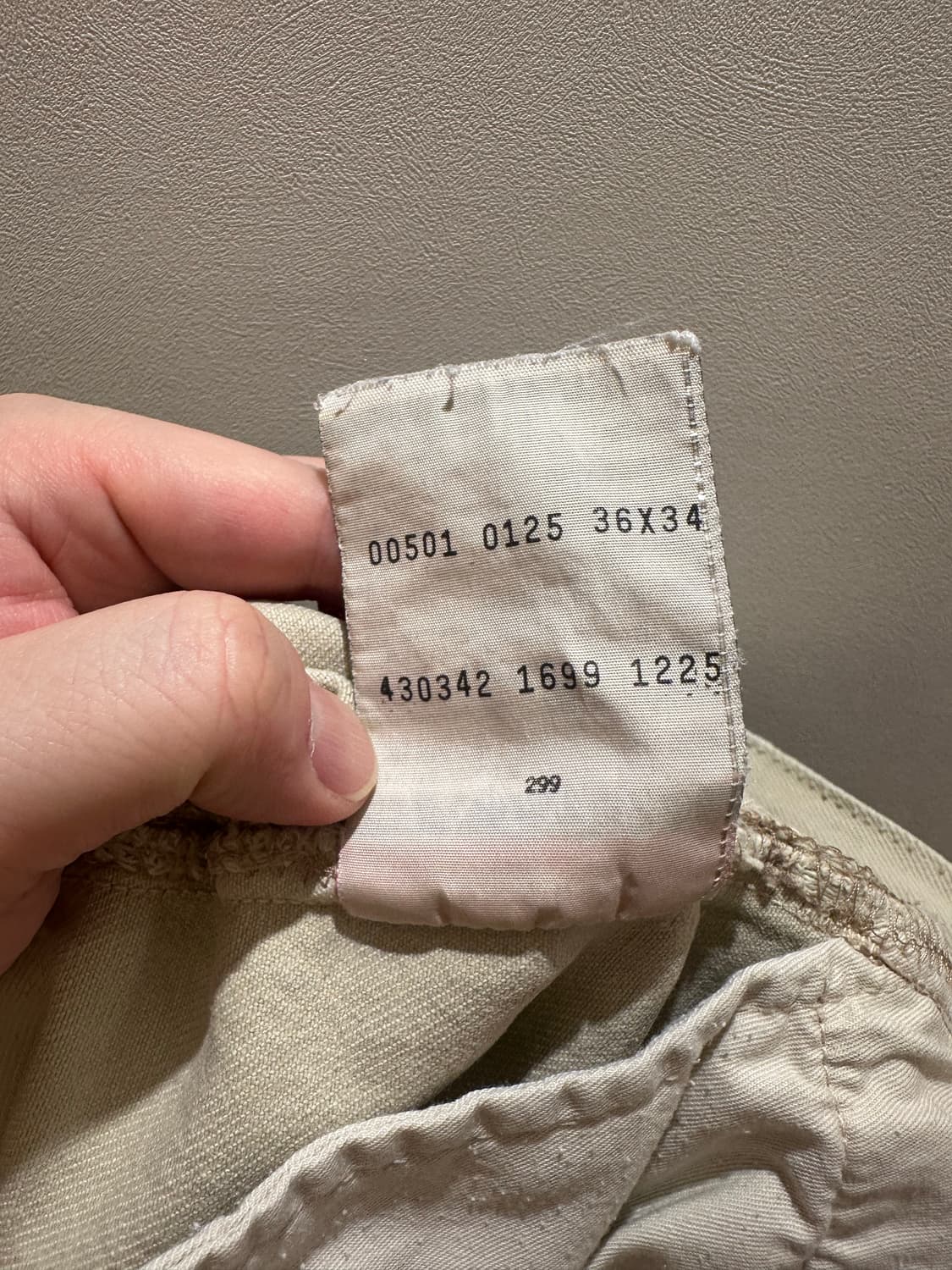 리바이스 501 빈티지 베이지 데님 38 사이즈 상품이미지5