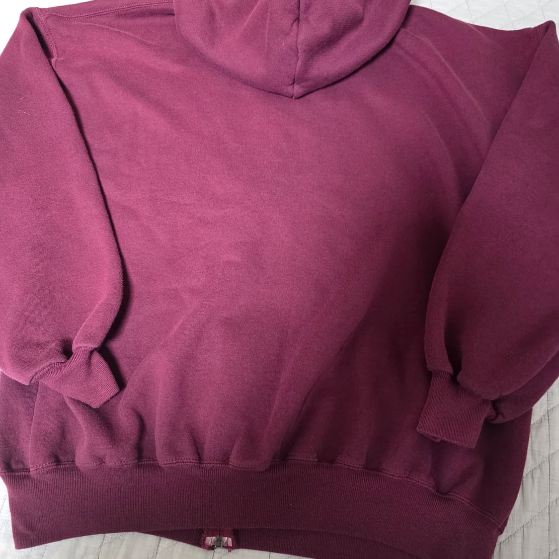 [XXL] 90s USA 빈티지 러셀 후드 집업 페이디드 버건디/퍼플 상품이미지5