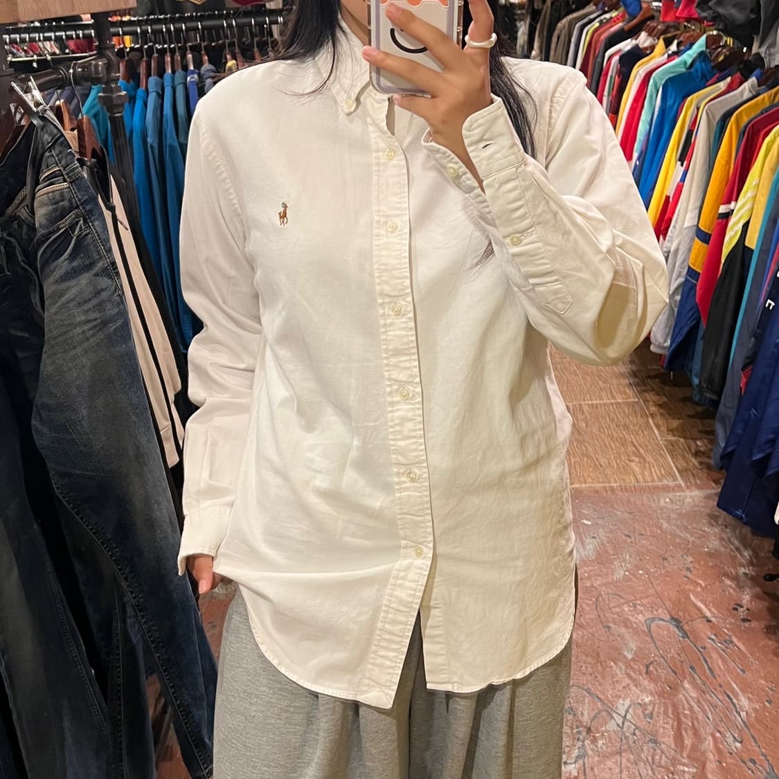 [HI]폴로 긴팔셔츠 화이트 상품이미지3