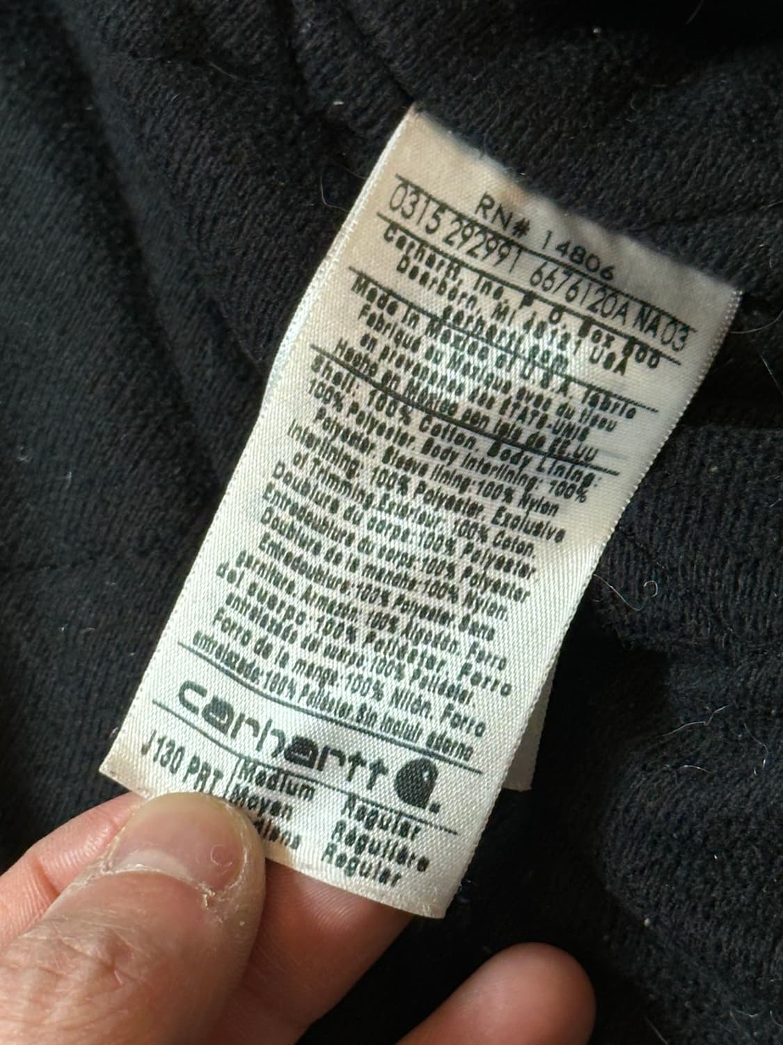 OG 칼하트 J130 액티브 자켓 칼하트 PRT 버건디 상품이미지9