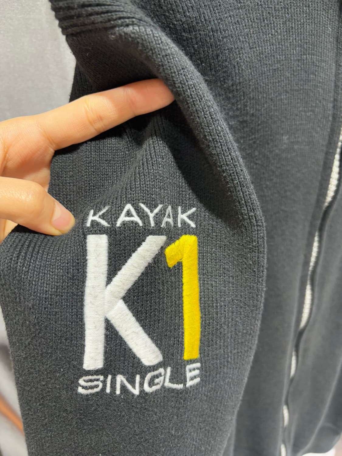 XS 폴로랄프로렌 써클 빅로고 레드라인 니트 집업 상품이미지5