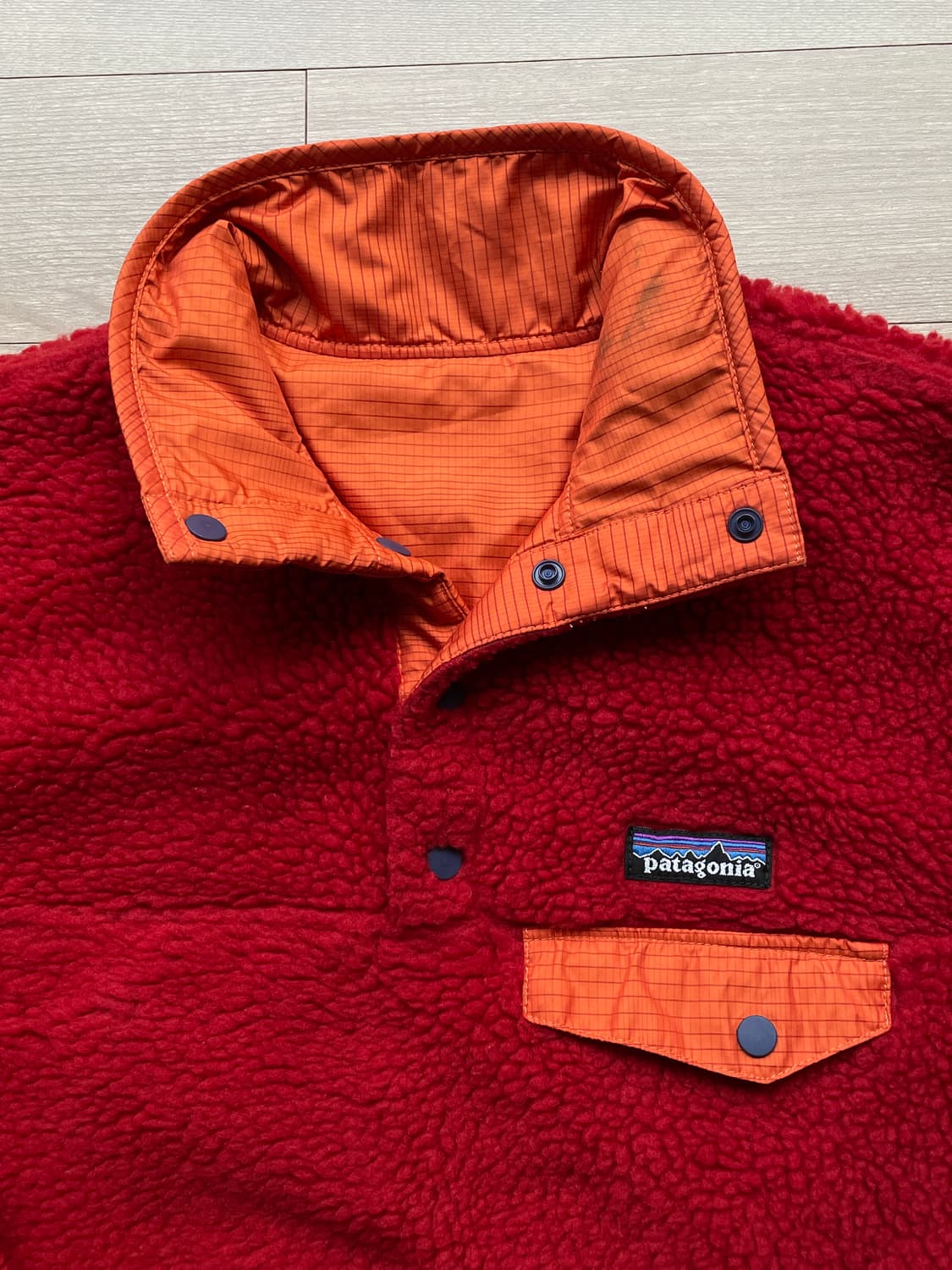 파타고니아 글리세이드 레드 오렌지 딥파일 키즈 상품이미지3