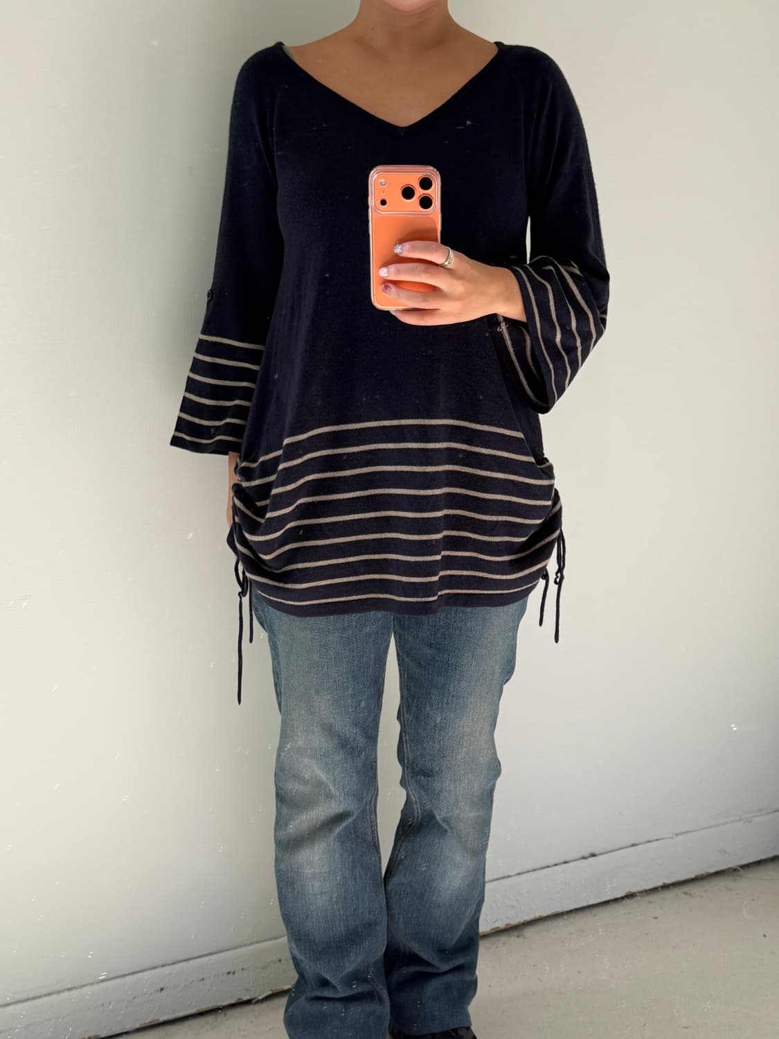 일본빈티지 셔링 롱니트 상품이미지2