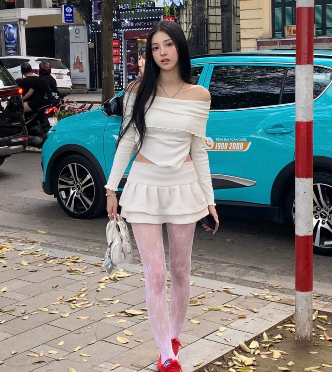 카키포인트 턱스커트팬츠 아이보리s 상품이미지1