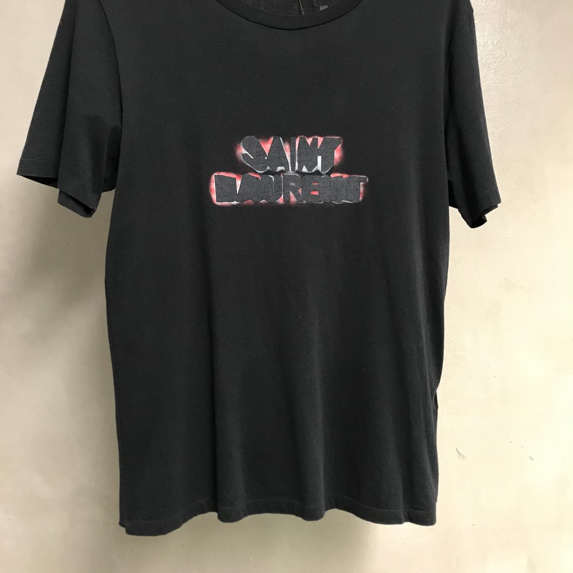 YSL 생로랑 블랙 반팔 티셔츠 XS(W) 상품이미지3