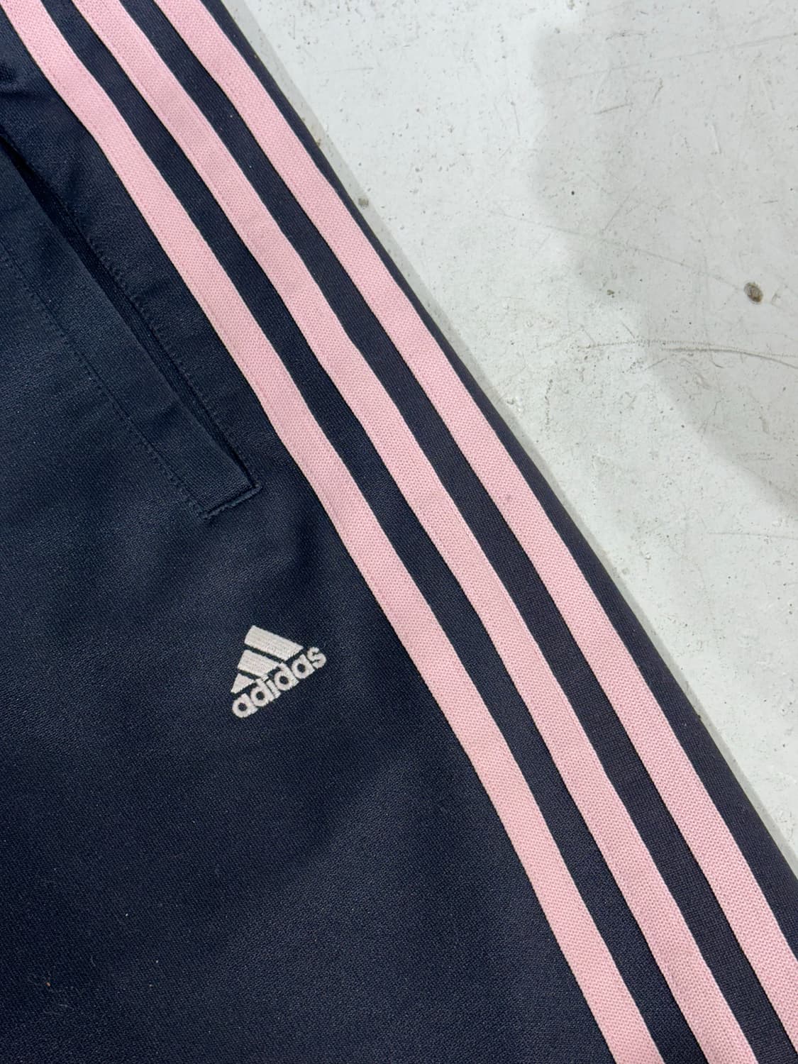 아디다스 네이비 핑크 삼선 와이드 팬츠 M  상품이미지6
