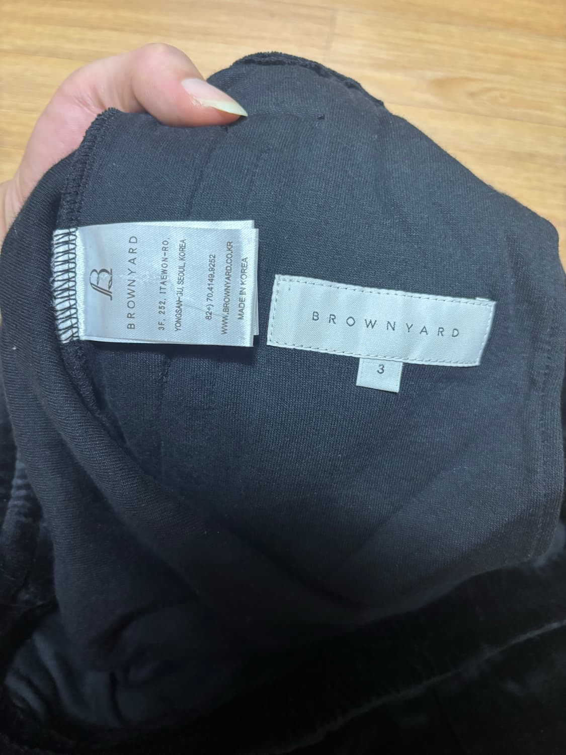 브라운야드 벨벳 트레이닝 바지 블랙 상품이미지8