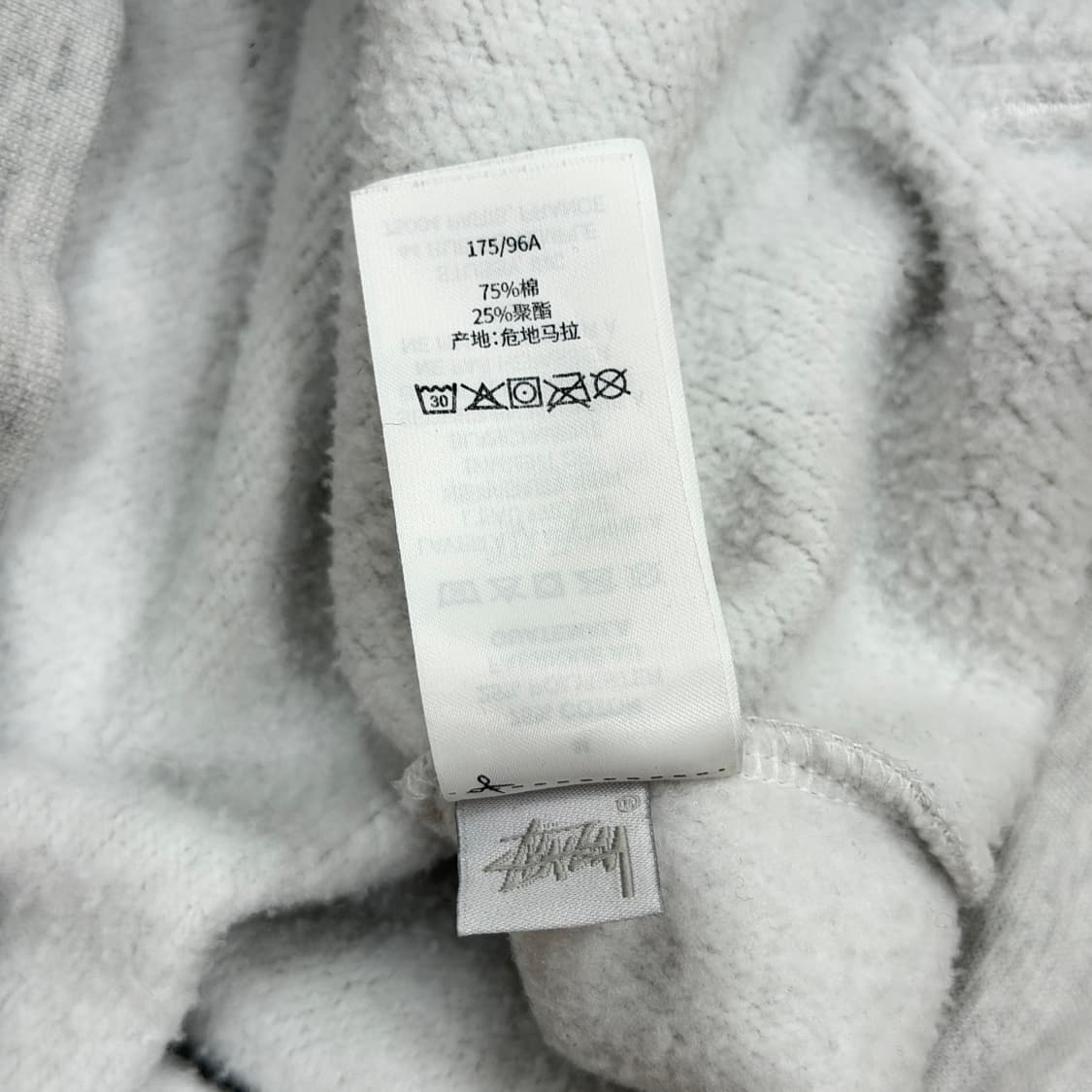 스투시 베이직 빅로고 기모 후드집업 자켓 애쉬 헤더그레이 M 상품이미지9