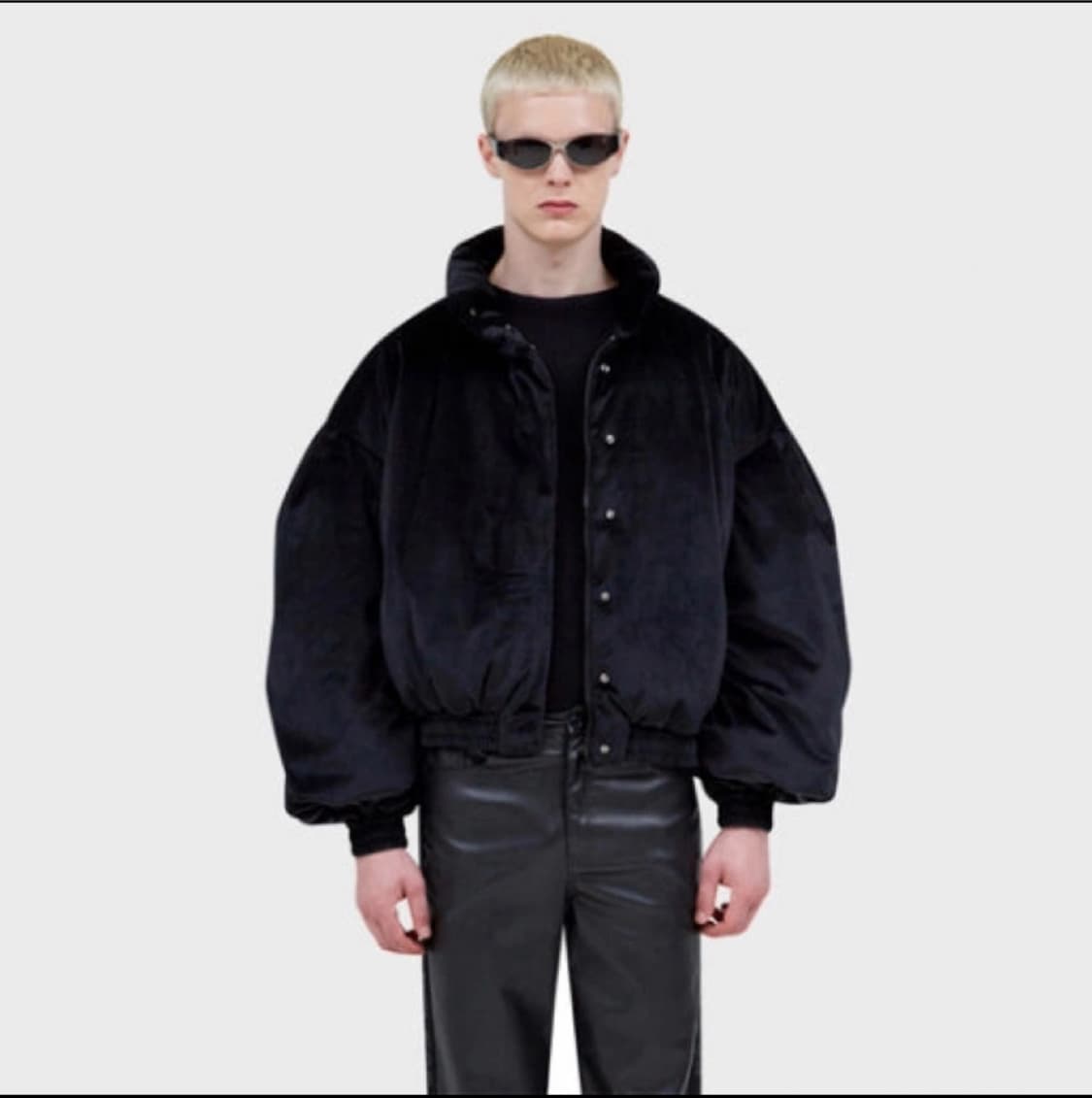 레이블리스 벨벳 패딩 점퍼 상품이미지1