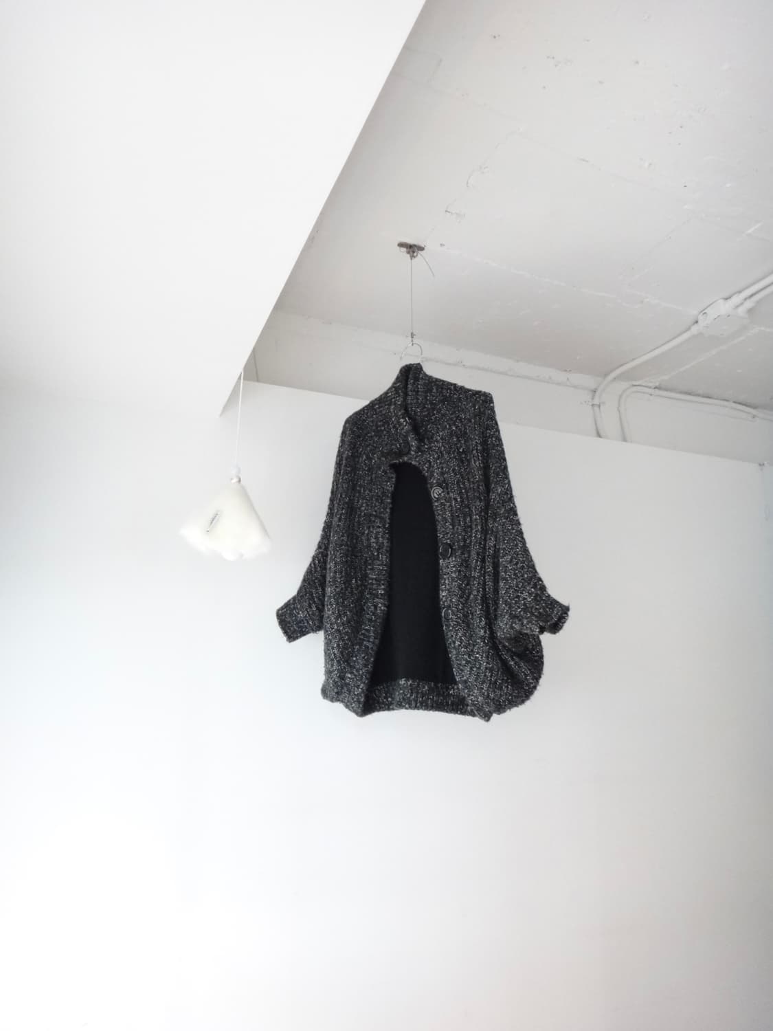 INGNI open slit warm cardigan / charcoal 상품이미지1