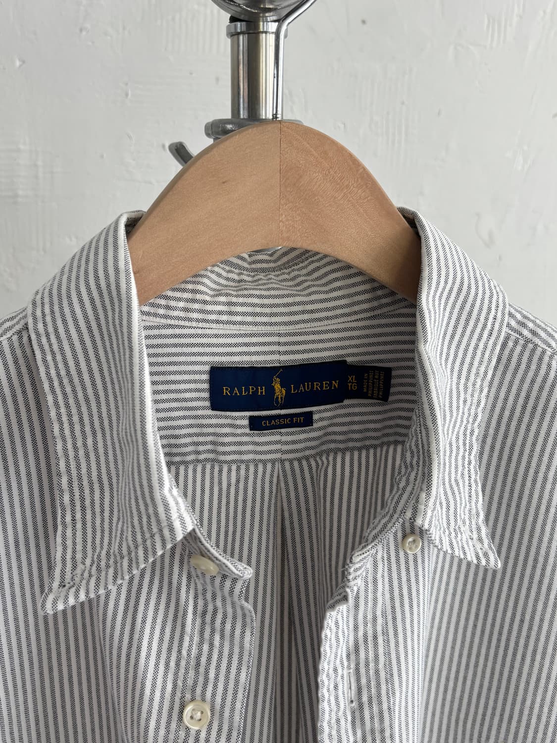  Polo 폴로 랄프로렌 신형 그레이 스트라이프 패턴 옥스포드 셔츠  ﻿ 상품이미지4